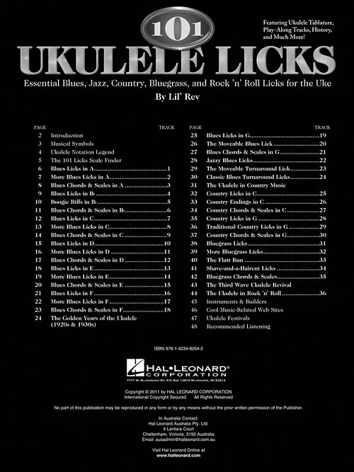 101 Ukulele Licks - Essential Blues, Jazz, Country, Bluegrass, and Rock 'N' Roll Licks for the Uke - Image 3