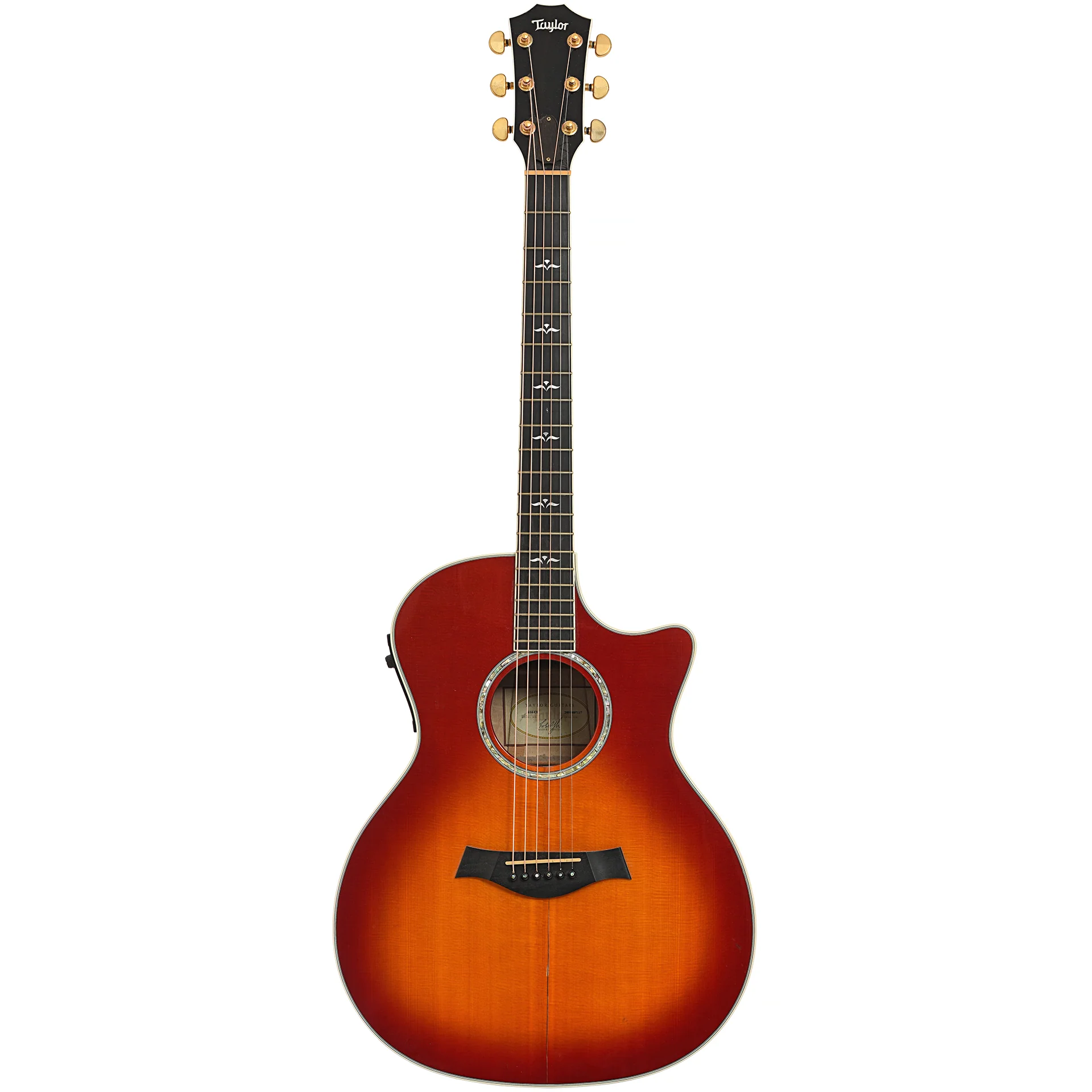 Taylor 614ce Cherry Sunburst Acoustic Electric Guitar (2001) - Image 15