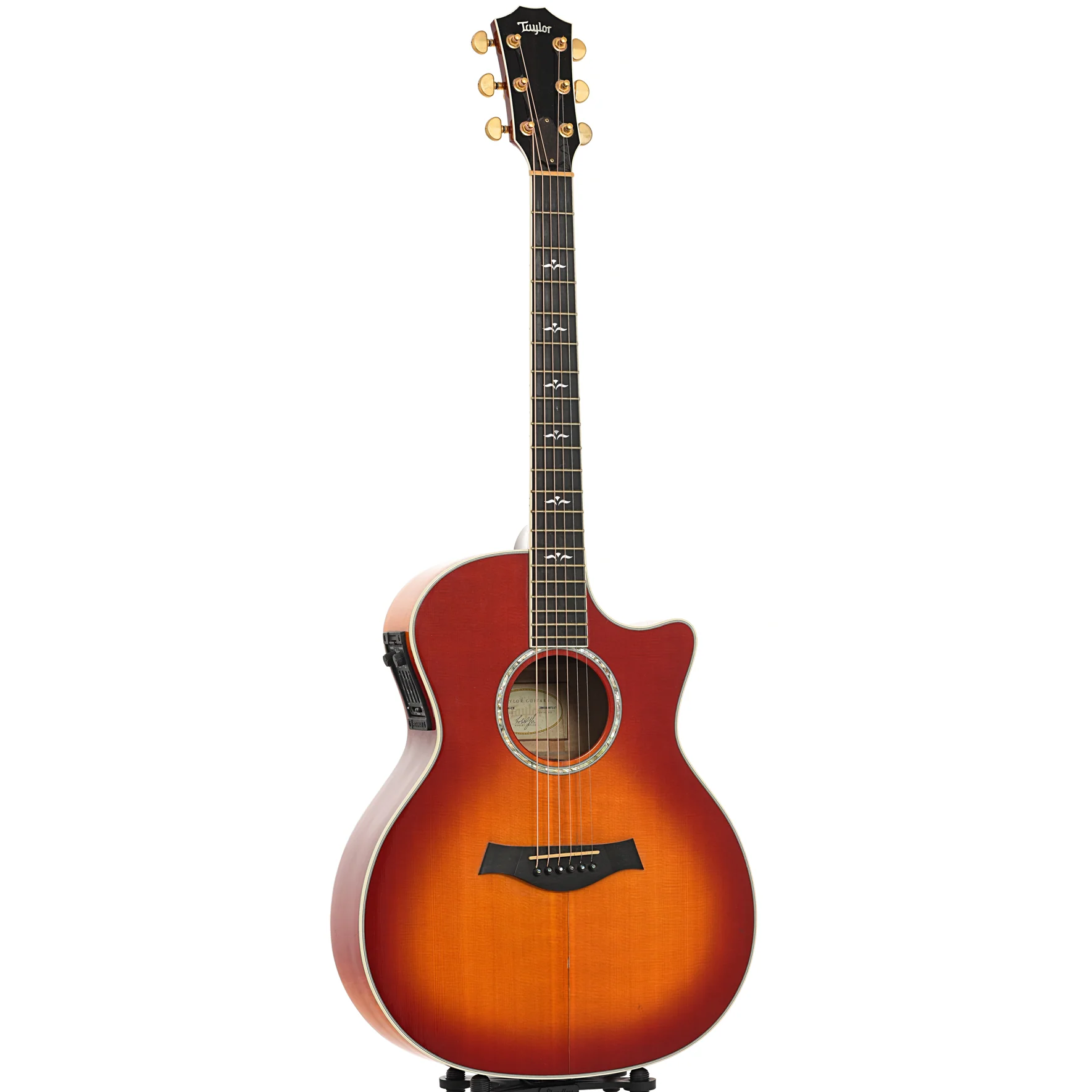 Taylor 614ce Cherry Sunburst Acoustic Electric Guitar (2001) - Image 3