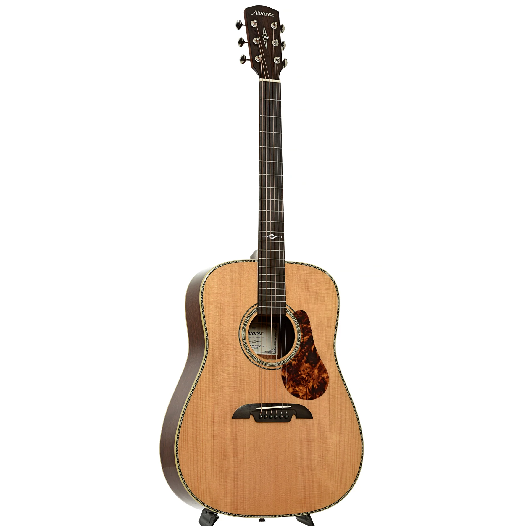 Alvarez Masterworks Series MD60 Herringbone Dreadnought Acoustic Guitar - Image 3