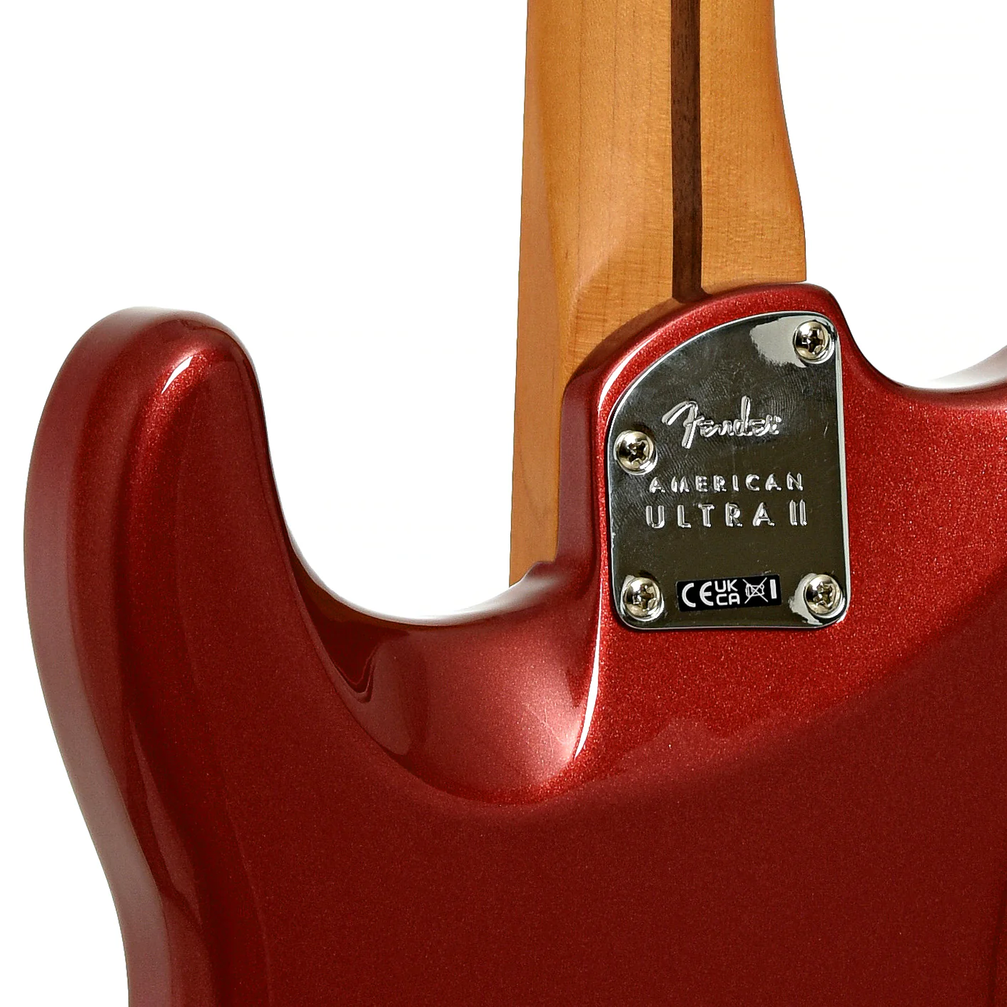 Fender American Ultra II Stratocaster Electric Guitar & Case, Sinister Red - Image 11