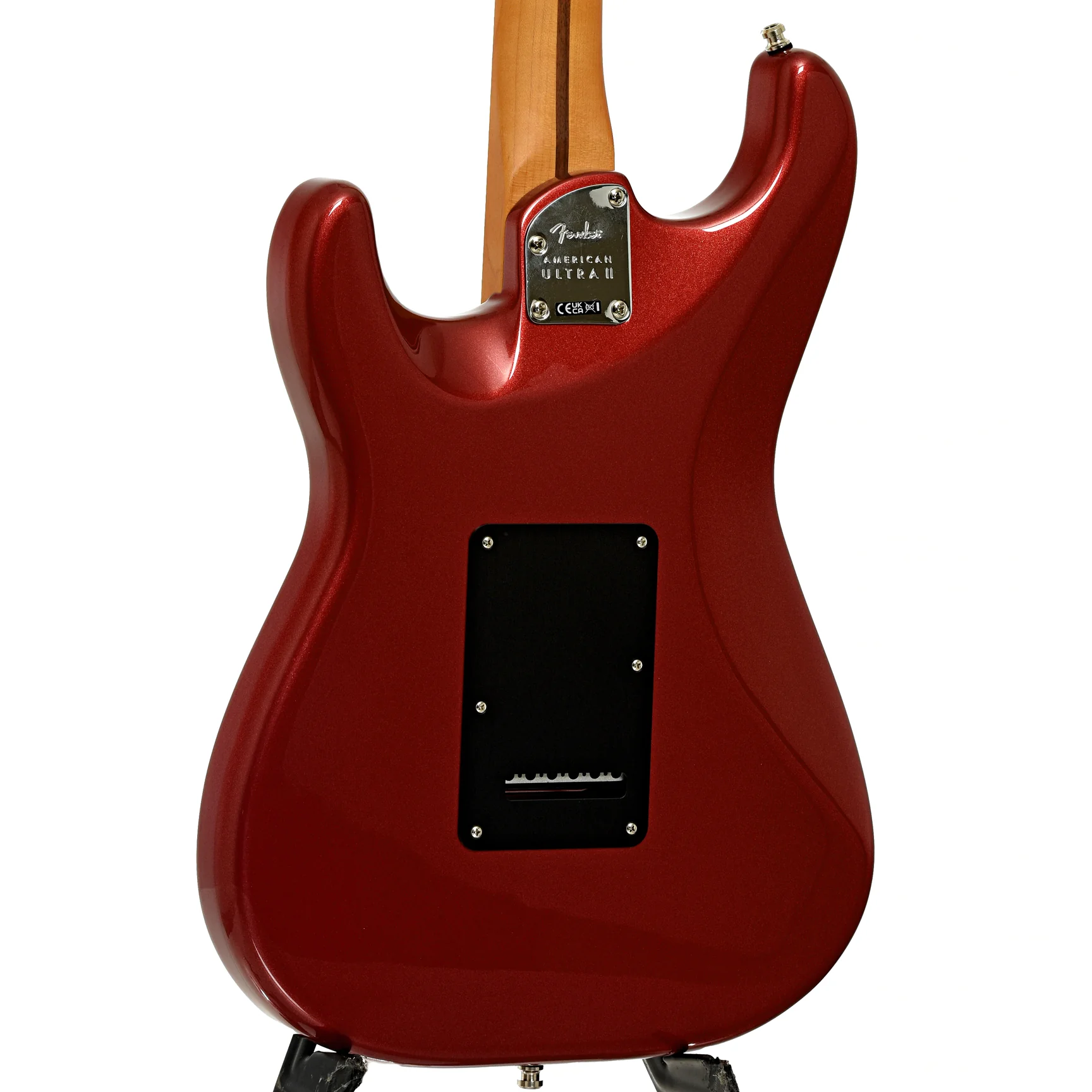 Fender American Ultra II Stratocaster Electric Guitar & Case, Sinister Red - Image 12