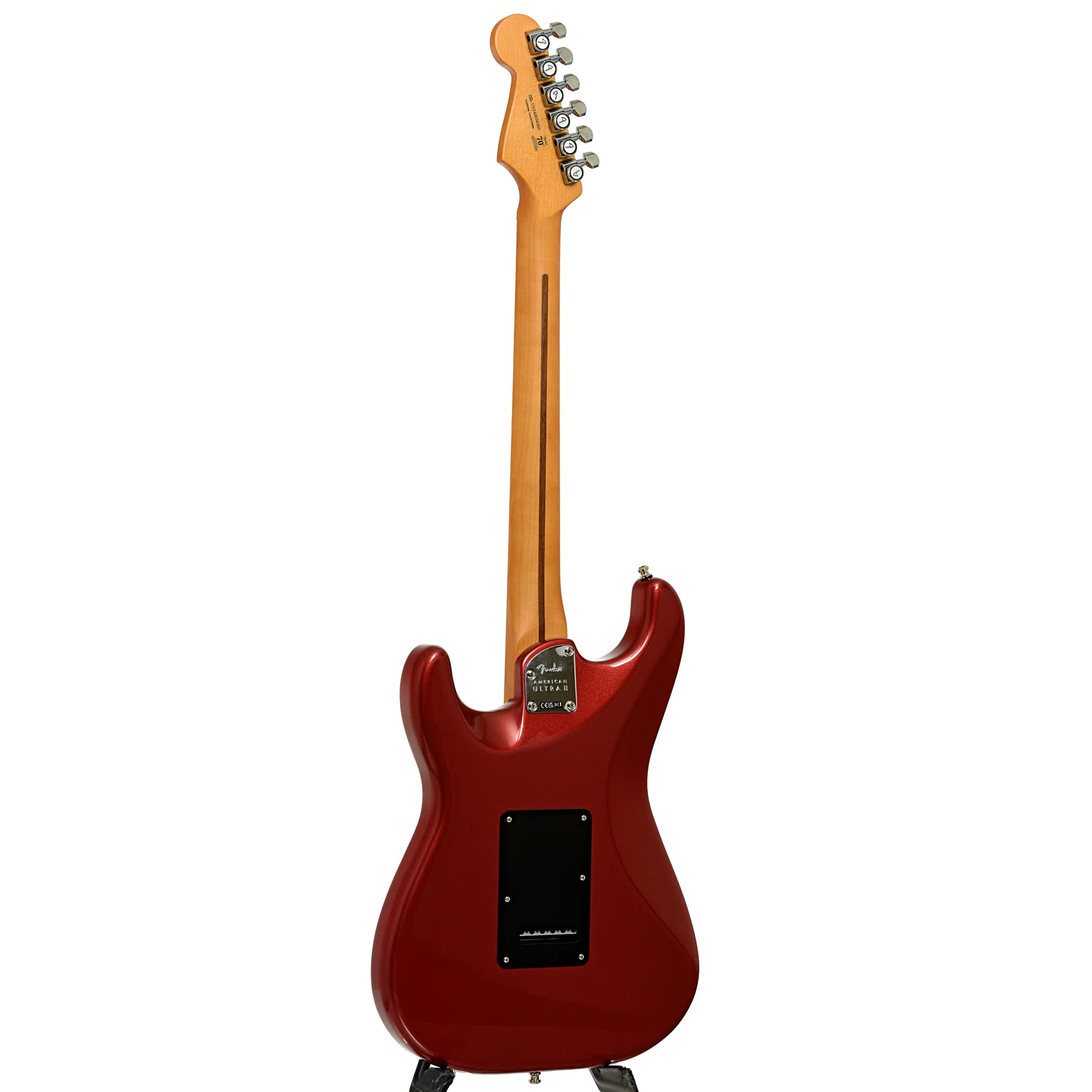 Fender American Ultra II Stratocaster Electric Guitar & Case, Sinister Red - Image 13