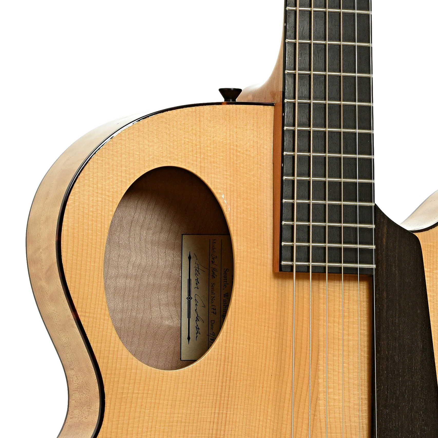 Andersen 17 in. Oval Hole Archtop Acoustic Guitar (1994) - Image 6