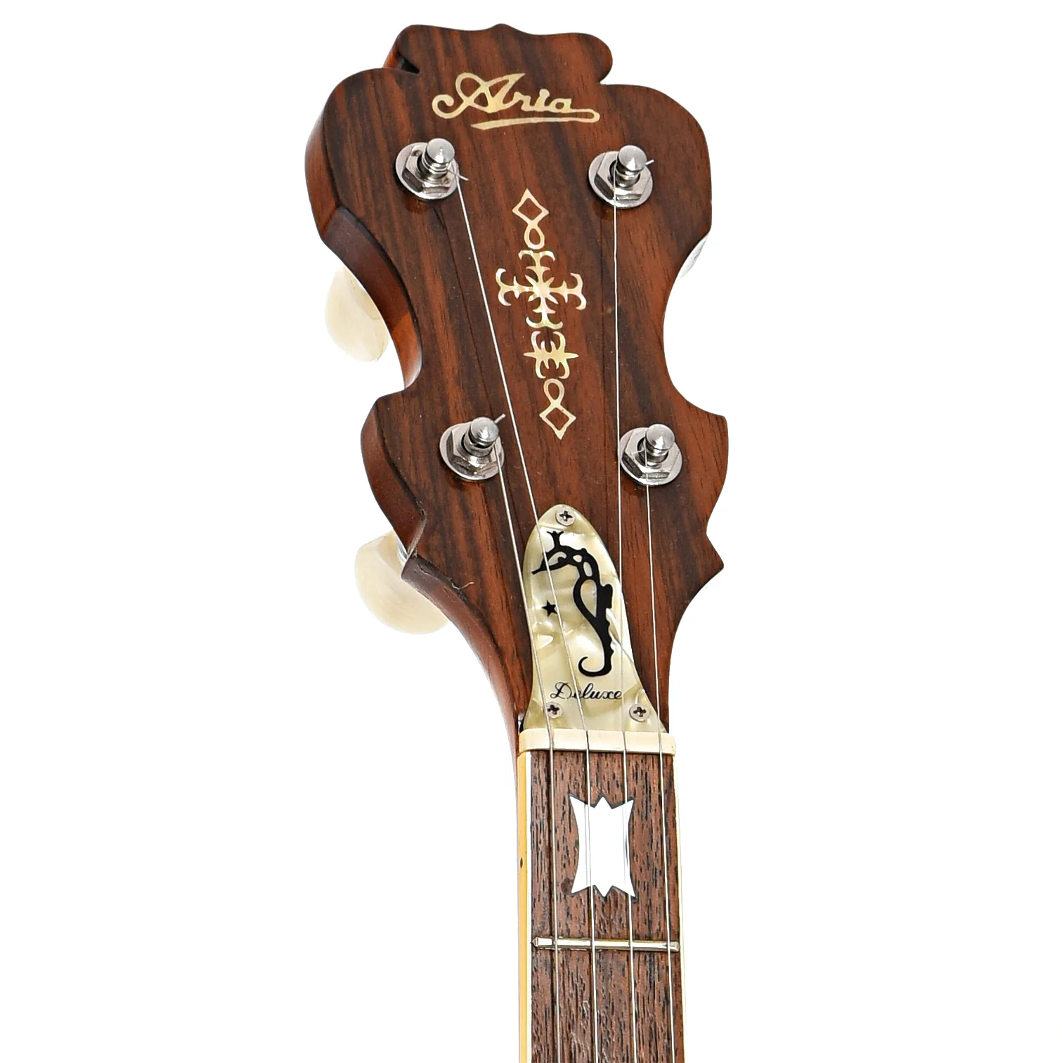 Aria Deluxe Bowtie 5-String Resonator Banjo (1970s) - Image 9