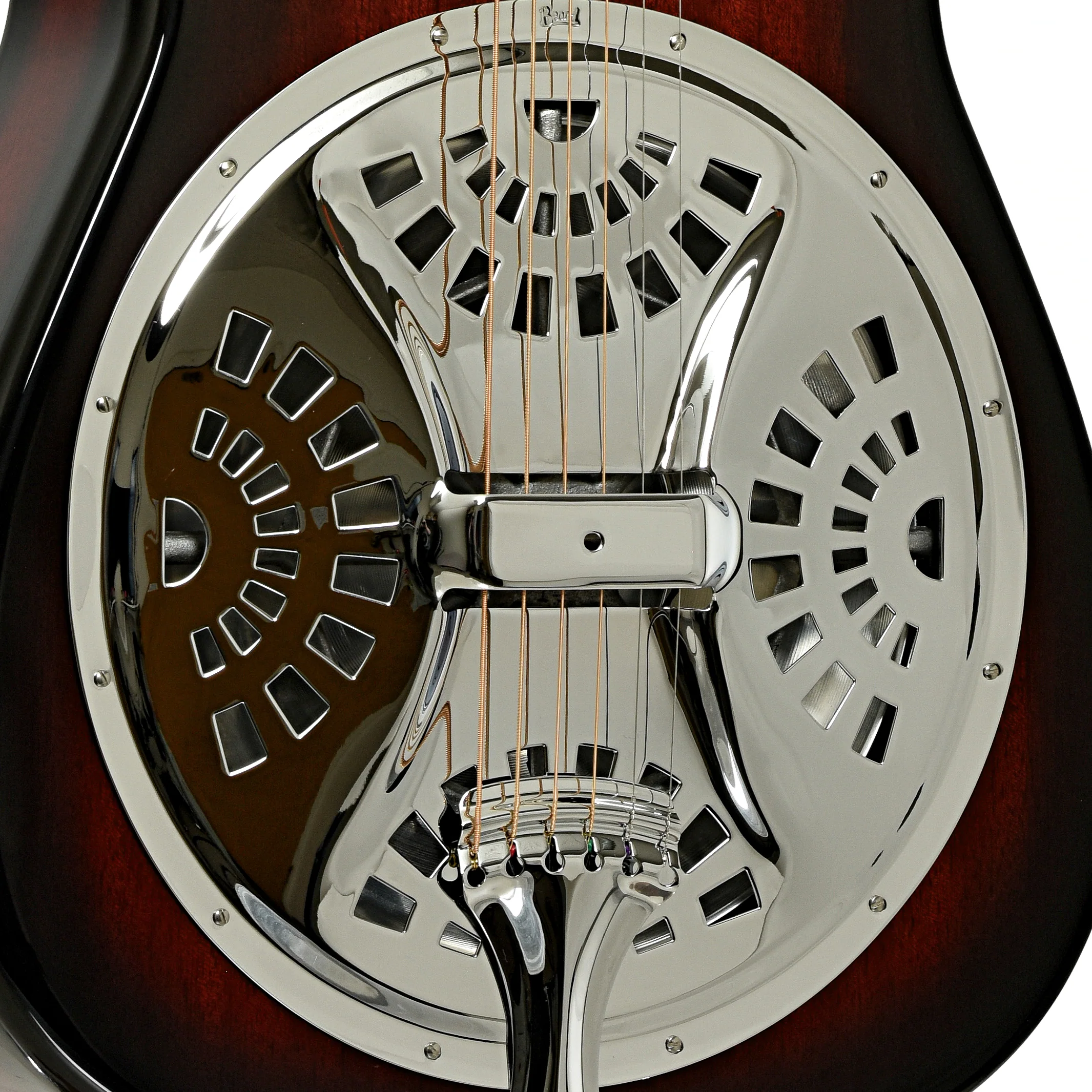 Beard Belle Squareneck Resonator Guitar & Case, Fan Coverplate - Image 6
