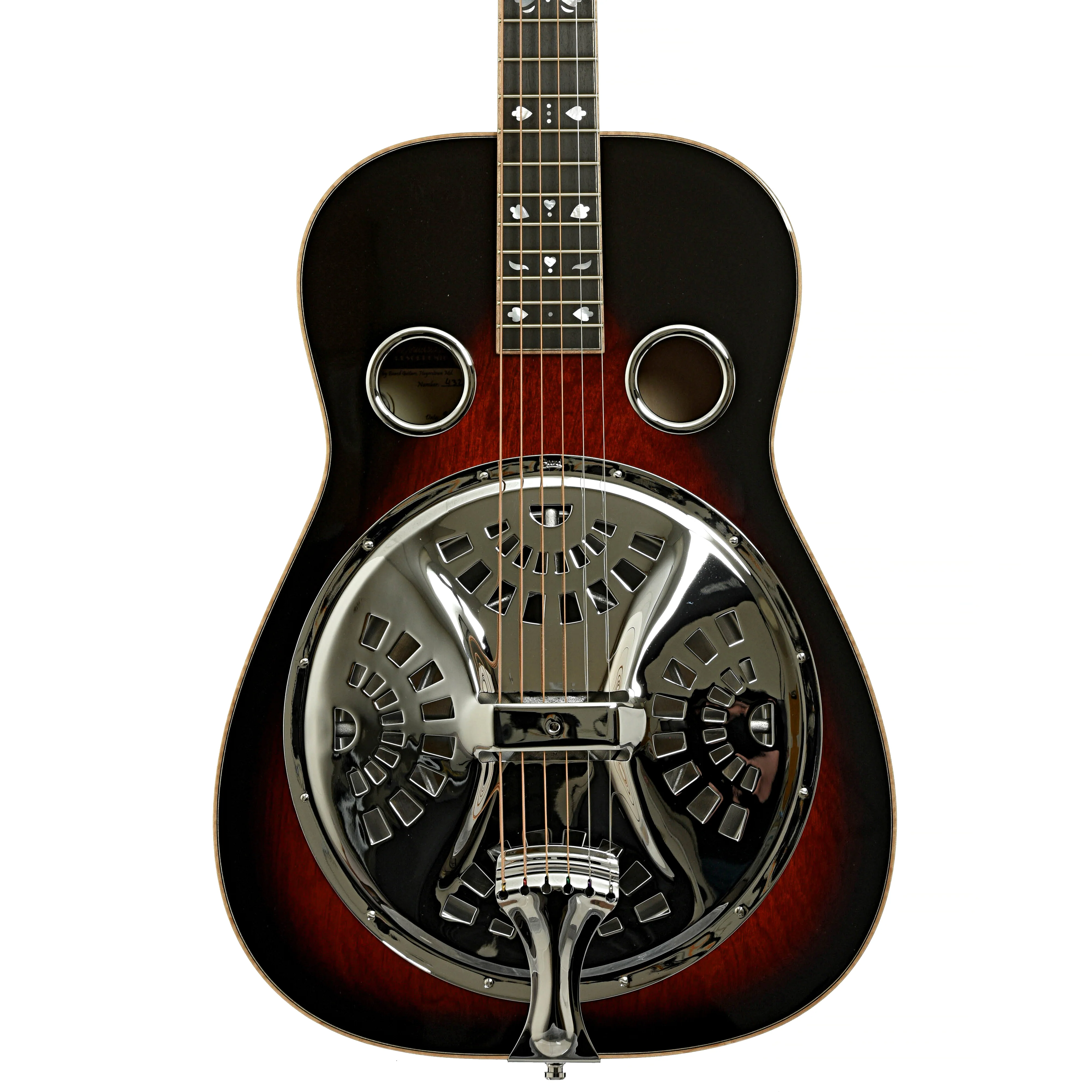 Beard "Mike Auldridge" MA-6 Squareneck Resonator Guitar, Scarlet Sunburst - Image 2