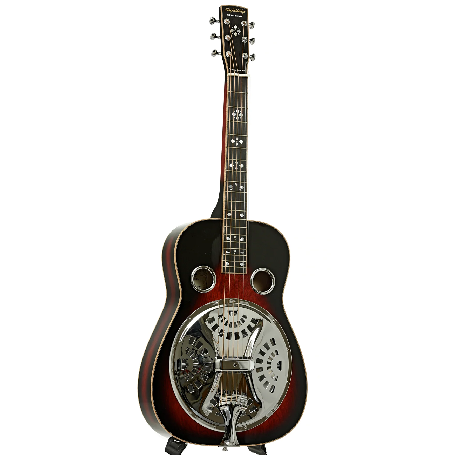 Beard "Mike Auldridge" MA-6 Squareneck Resonator Guitar, Scarlet Sunburst - Image 3