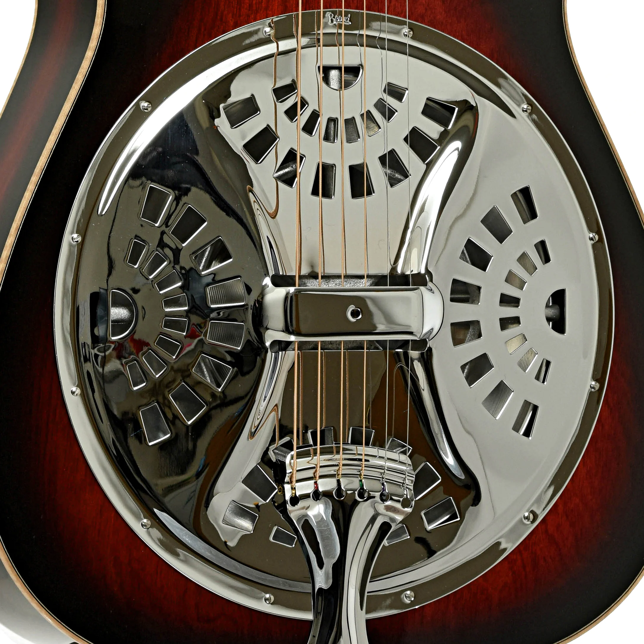 Beard "Mike Auldridge" MA-6 Squareneck Resonator Guitar, Scarlet Sunburst - Image 6