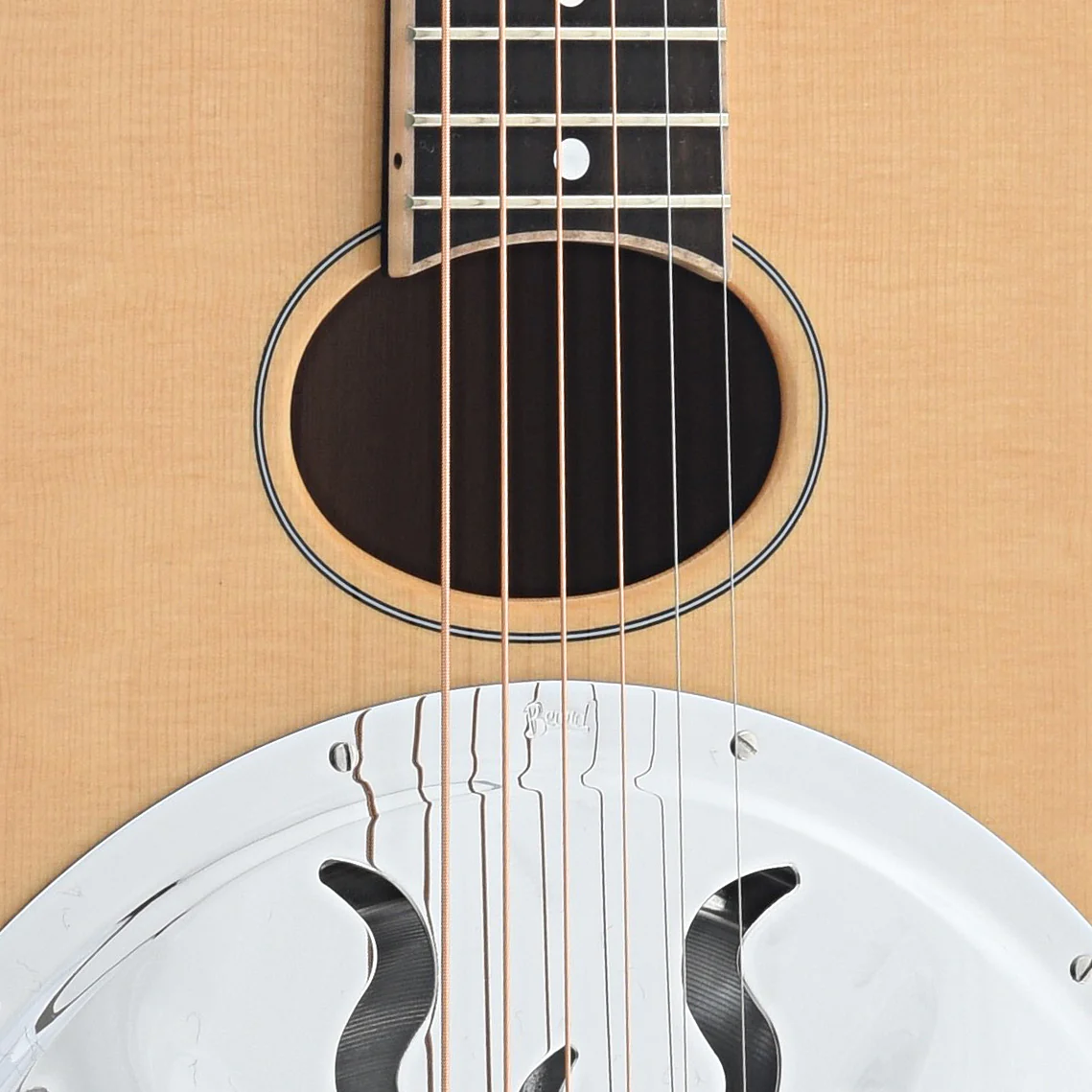 Beard Odyssey A-Model Roundneck Resonator Guitar & Case, Natural Finish - Image 6