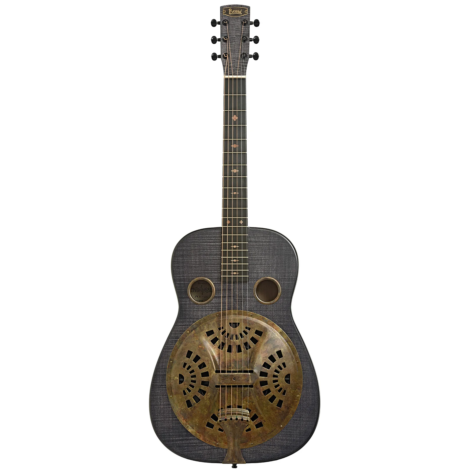Beard Trailhead Squareneck Resonator Guitar, Black Ice Finish - Image 14