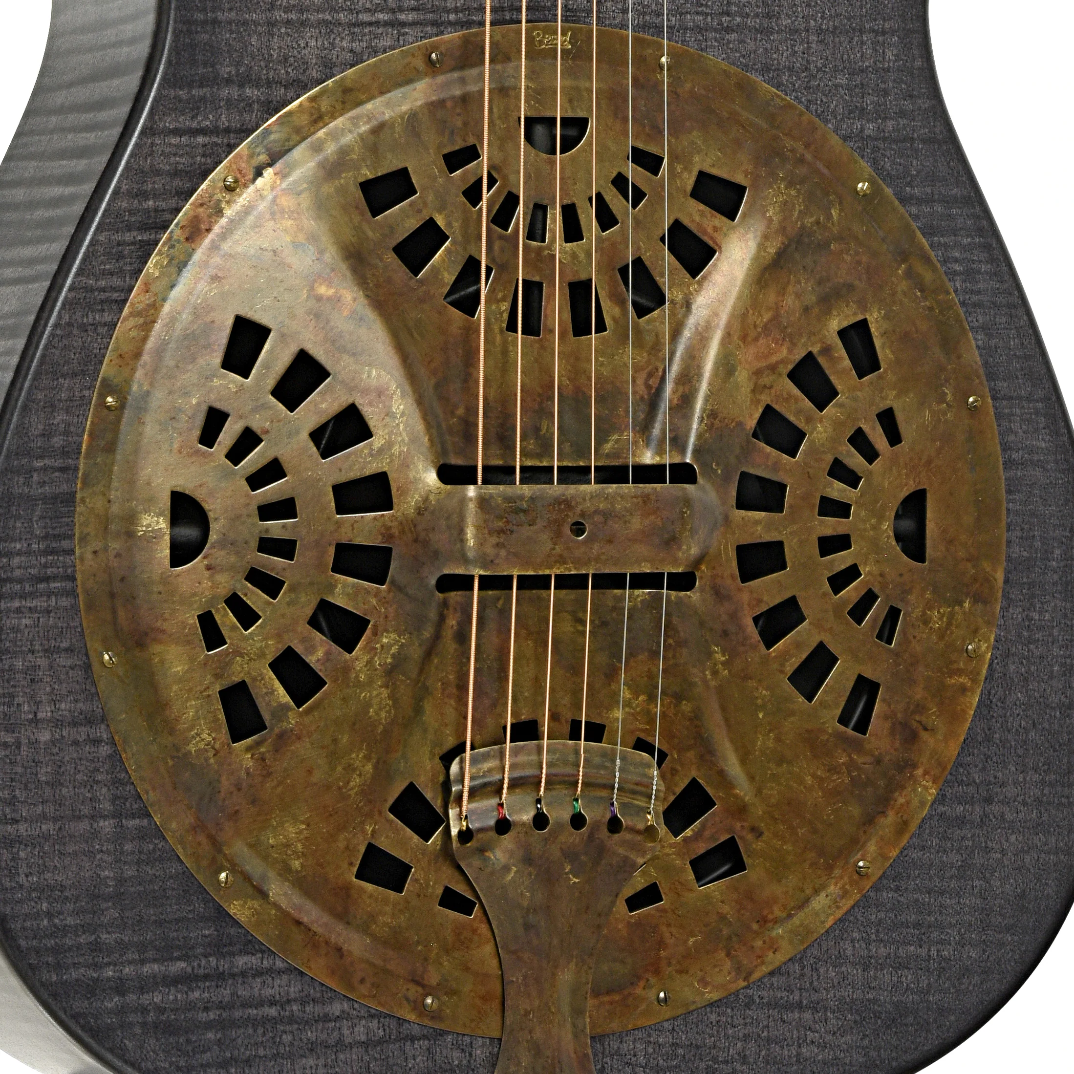 Beard Trailhead Squareneck Resonator Guitar, Black Ice Finish - Image 6