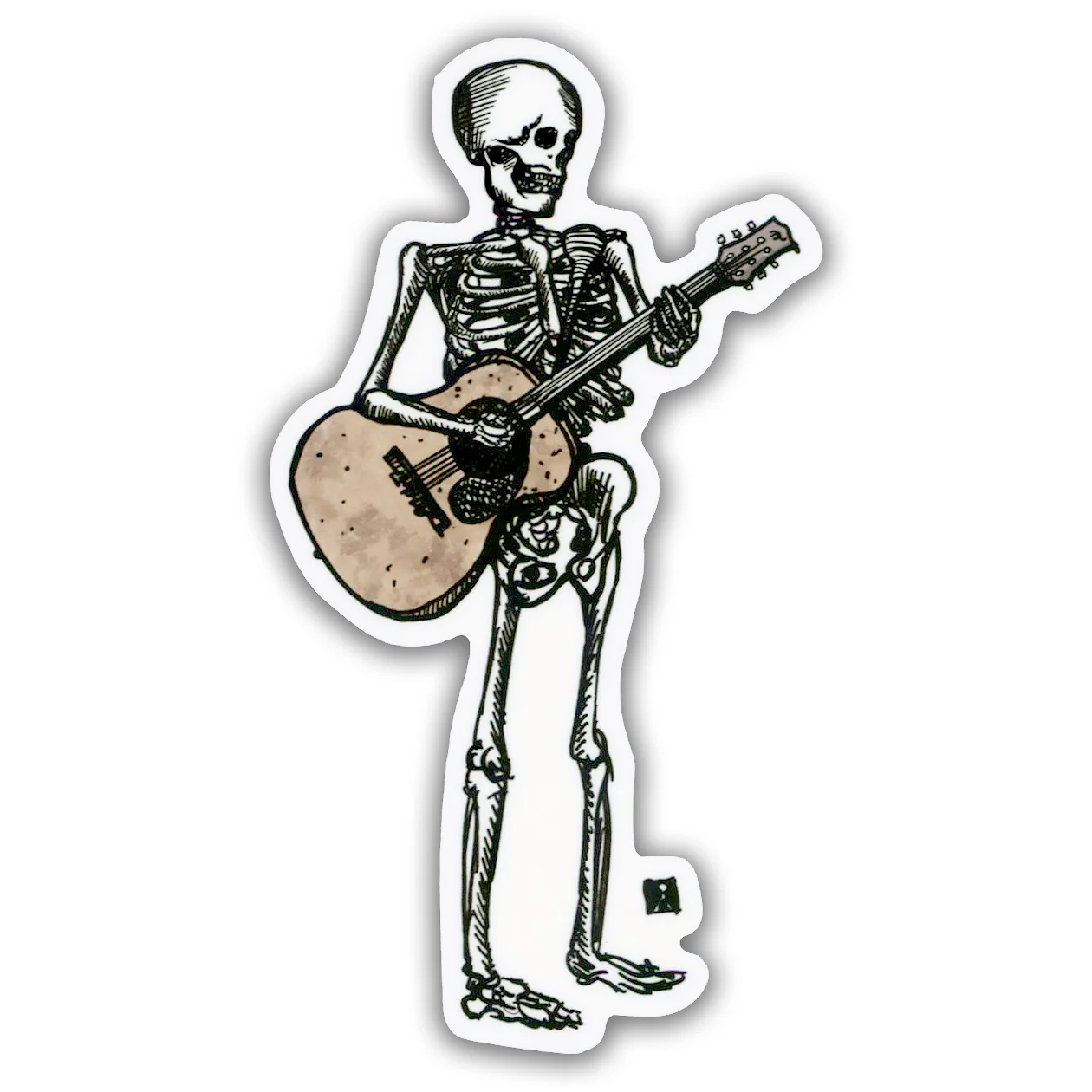 Bellavance Ink Vinyl Guitar Skeleton Sticker - Image 2