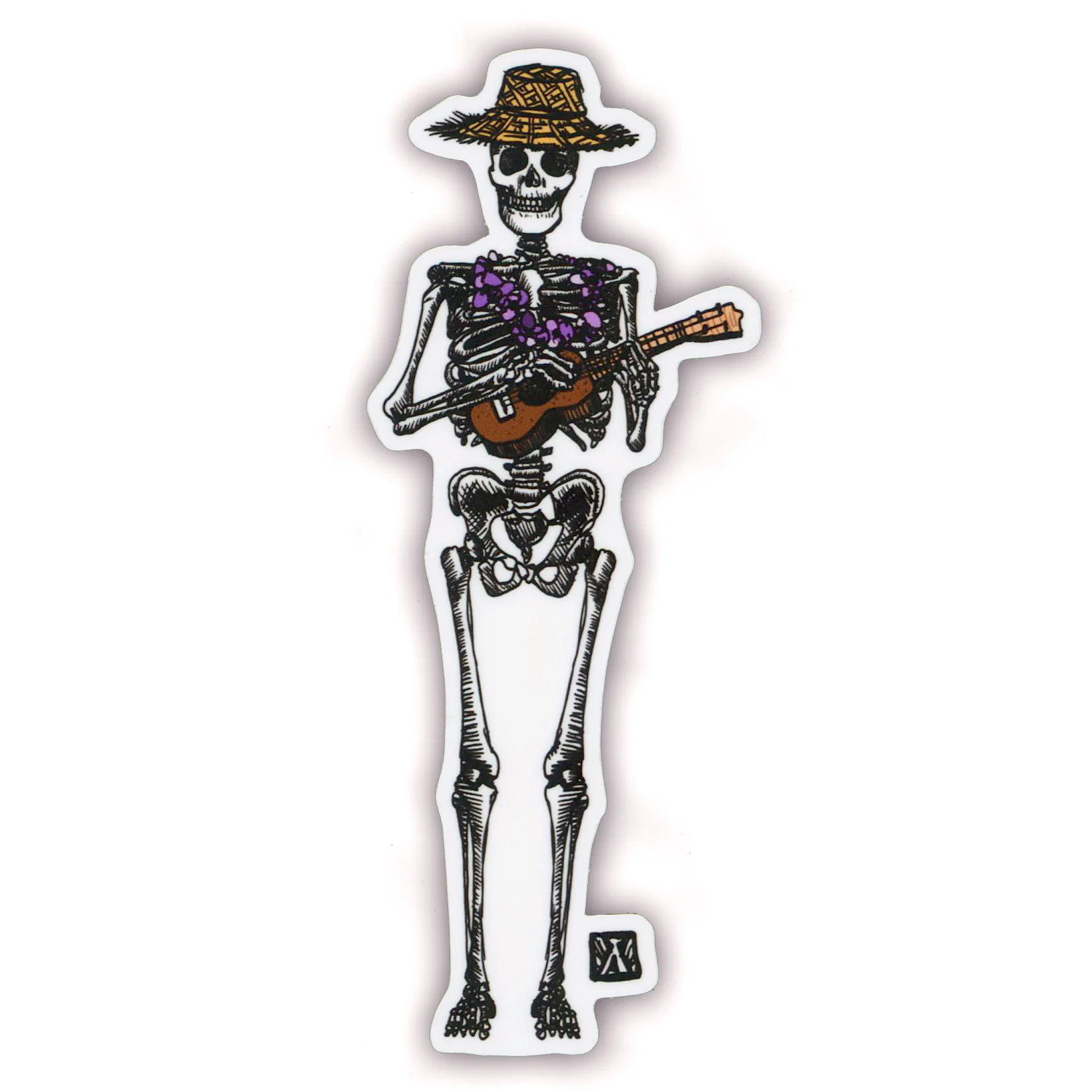 Bellavance Ink Vinyl Ukulele Skeleton Sticker - Image 2
