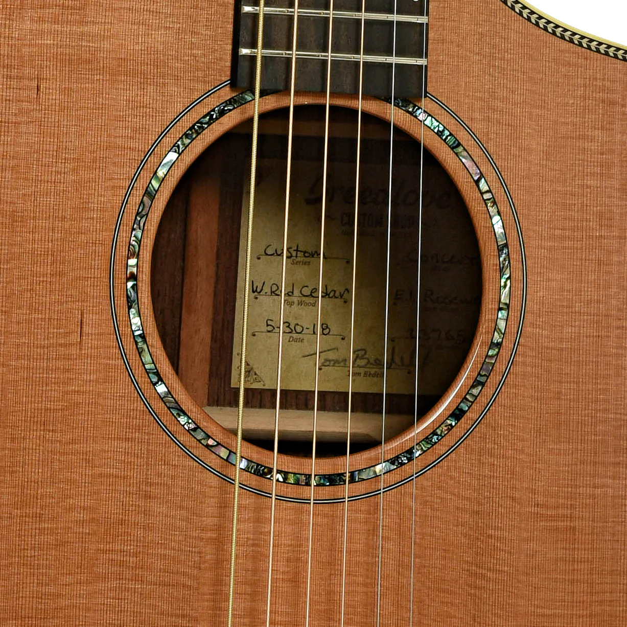Breedlove Custom Concert Cedar / Indian Acoustic Guitar (2018) - Image 6