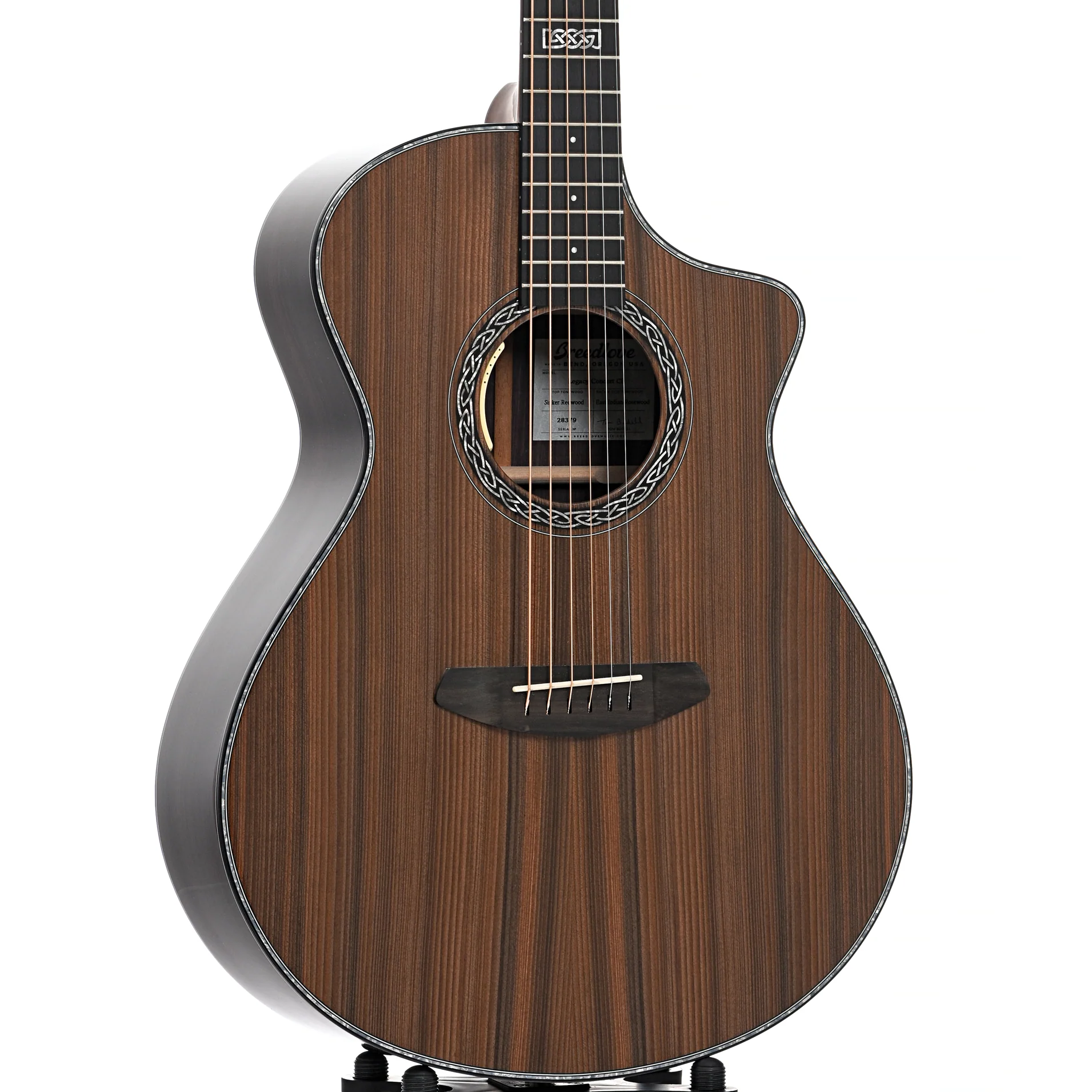 Breedlove Legacy Concert CE Redwood EI Rosewood Acoustic-Electric Guitar with Case - Image 4