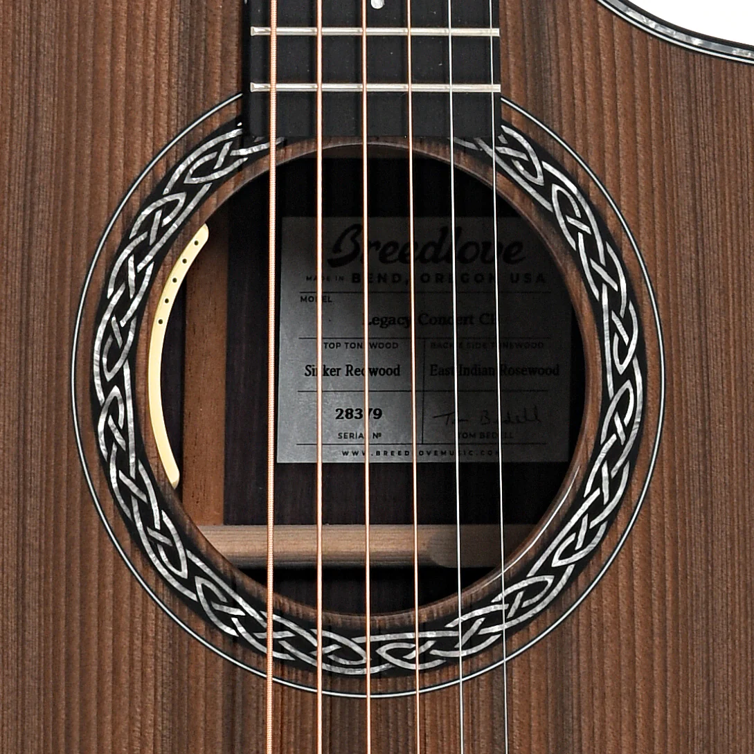 Breedlove Legacy Concert CE Redwood EI Rosewood Acoustic-Electric Guitar with Case - Image 6