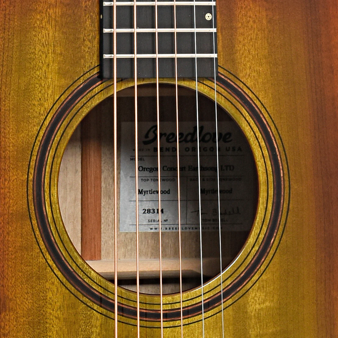 Breedlove Oregon Concert Earthsong Myrtlewood-Myrtlewood LTD Acoustic Guitar - Image 6