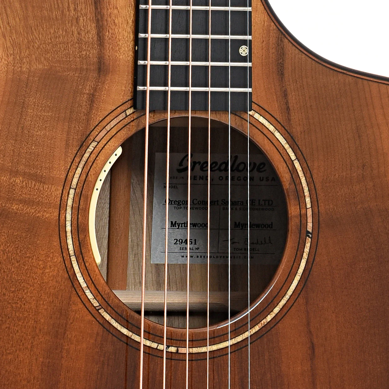 Breedlove Oregon Concert Sahara CE Myrtlewood-Myrtlewood Limited Edition Acoustic Guitar - Image 6