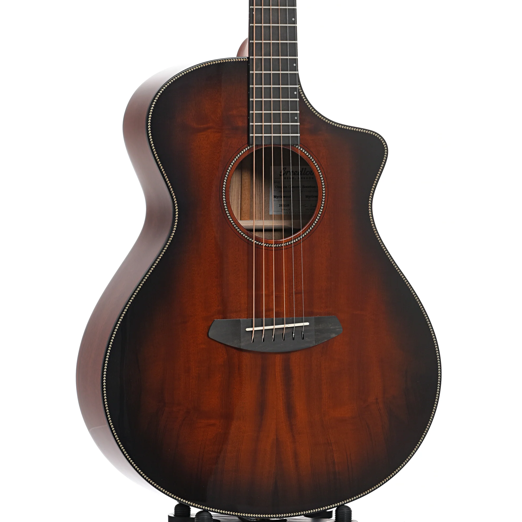 Breedlove Oregon Series Concert Bourbon CE Myrtlewood-Myrtlewood Acoustic-Electric Guitar - Image 4