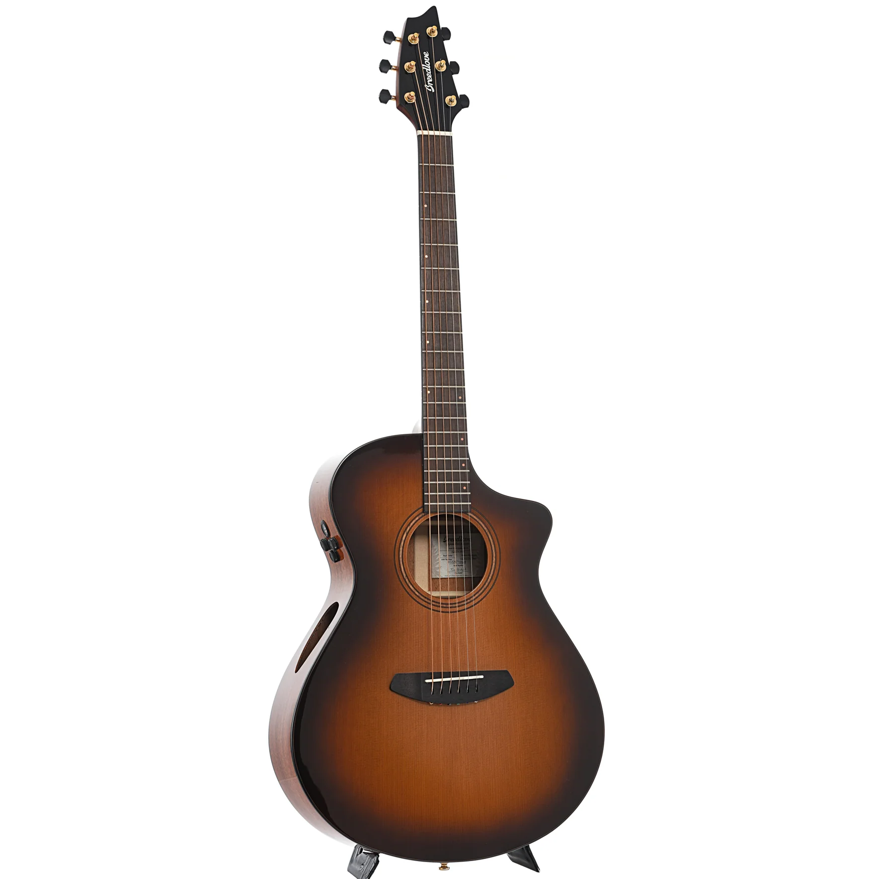 Breedlove Organic Solo Pro Concert Edgeburst CE Red Cedar-African Mahogany Acoustic-Electric Guitar (2022) - Image 3