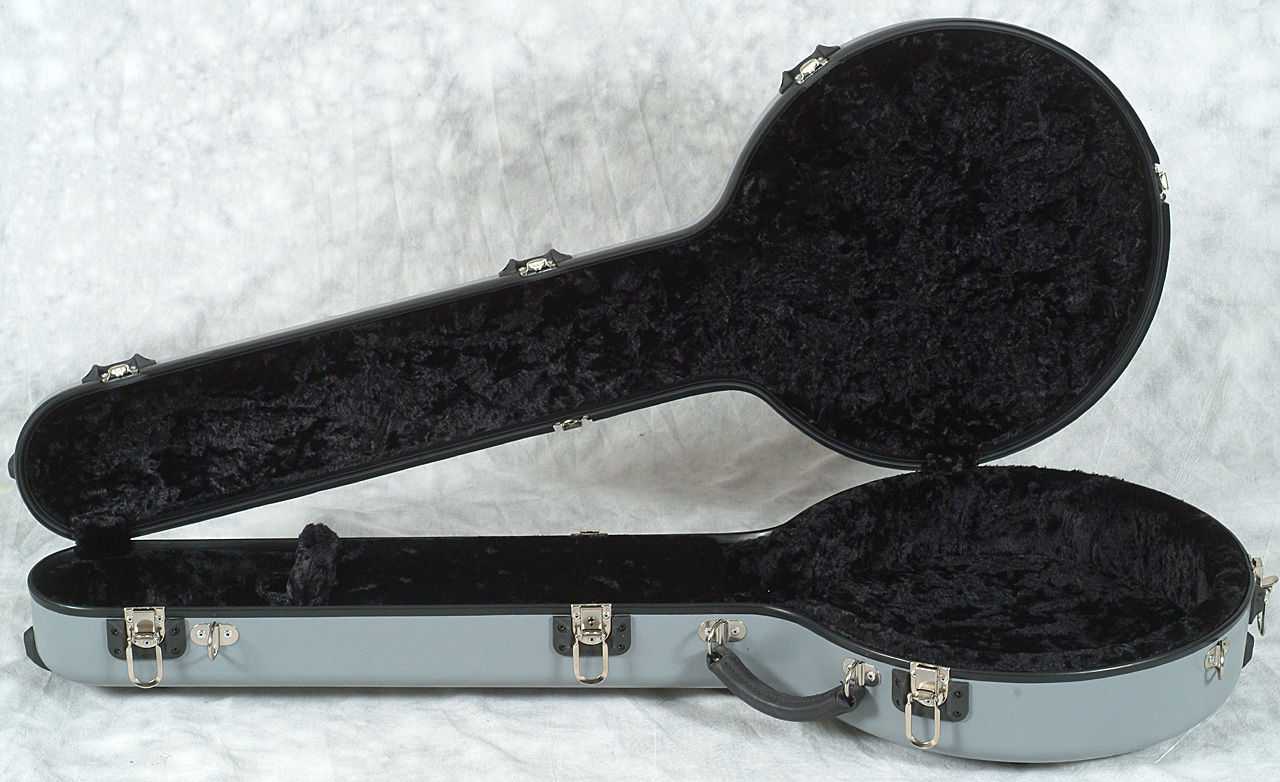 Calton Deluxe Banjo Case, Gibson 5-String Resonator Banjo - Gray with Black Lining - Image 2