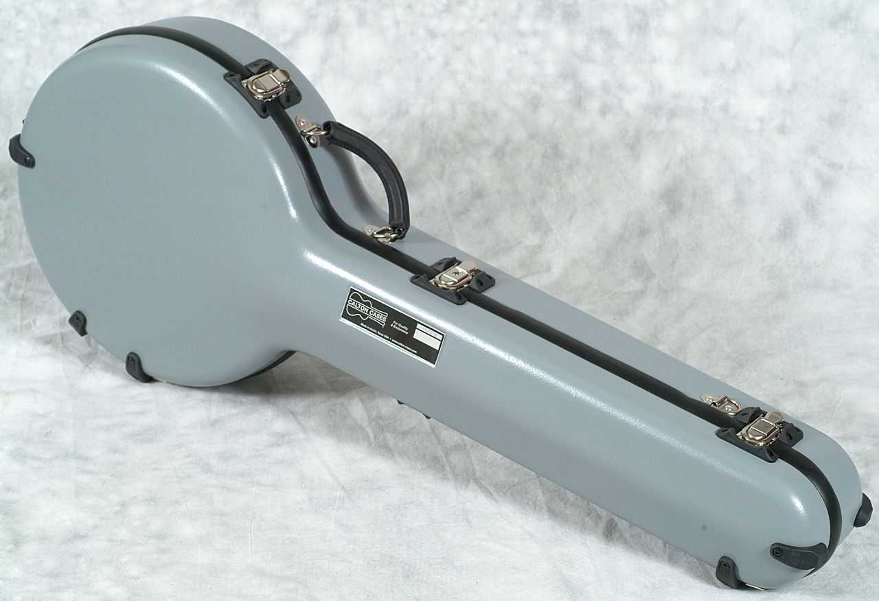 Calton Deluxe Banjo Case, Gibson 5-String Resonator Banjo - Gray with Black Lining - Image 4