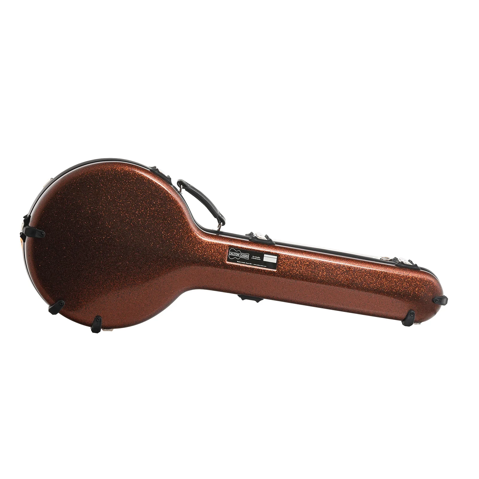 Calton Deluxe Banjo Case, Gibson 5-String Resonator Banjo - Bronze Glitter with Black Lining - Image 3