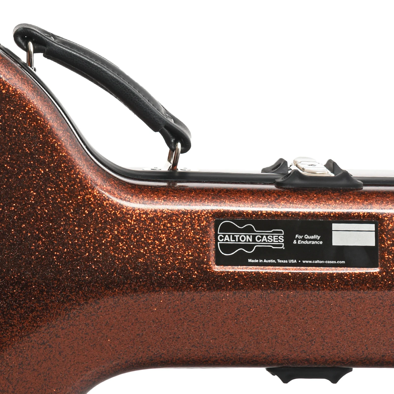 Calton Deluxe Banjo Case, Gibson 5-String Resonator Banjo - Bronze Glitter with Black Lining - Image 4