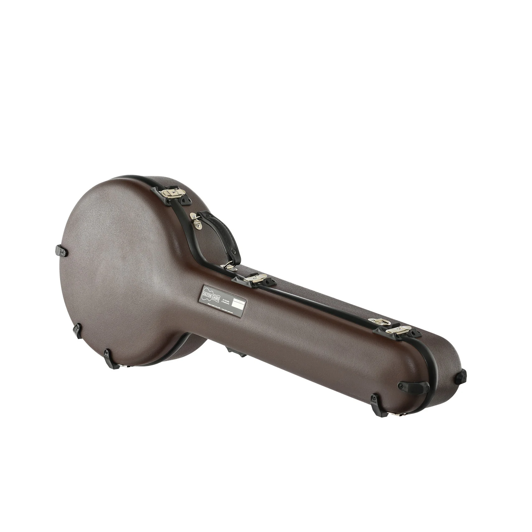 Calton Deluxe Banjo Case, Gibson 5-String Resonator Banjo - Brown with Blue Lining - Image 2