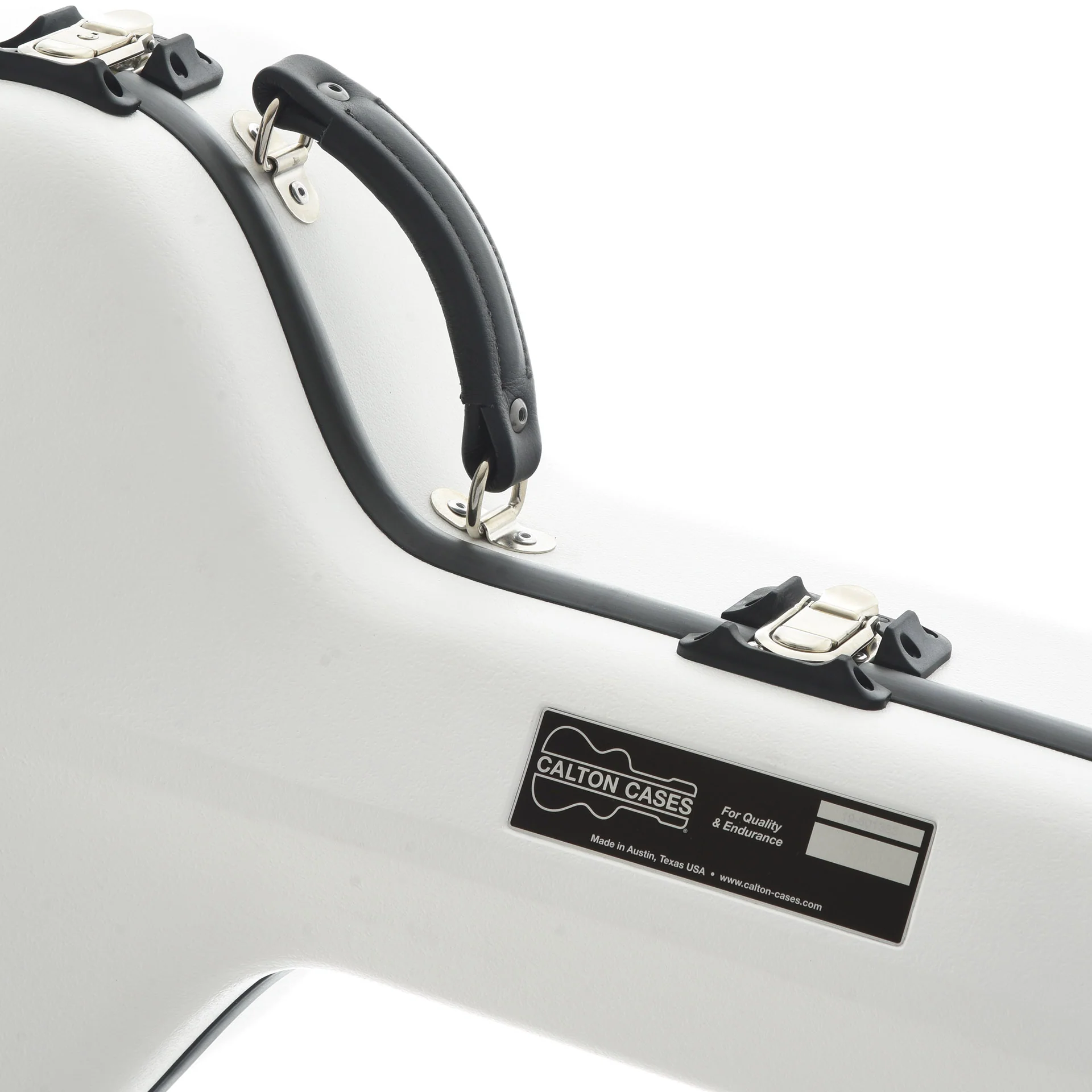 Calton Deluxe Guitar Case, Martin & Collings 14-Fret Dreadnought, White with Blue Lining - Image 3