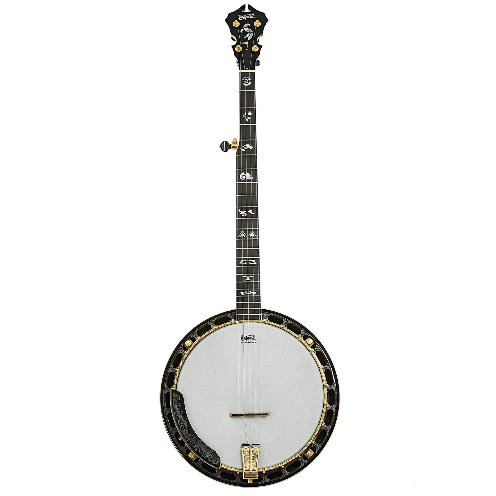 Capek Allegoria Gold Resonator Banjo & Case, Flame Maple - Image 18
