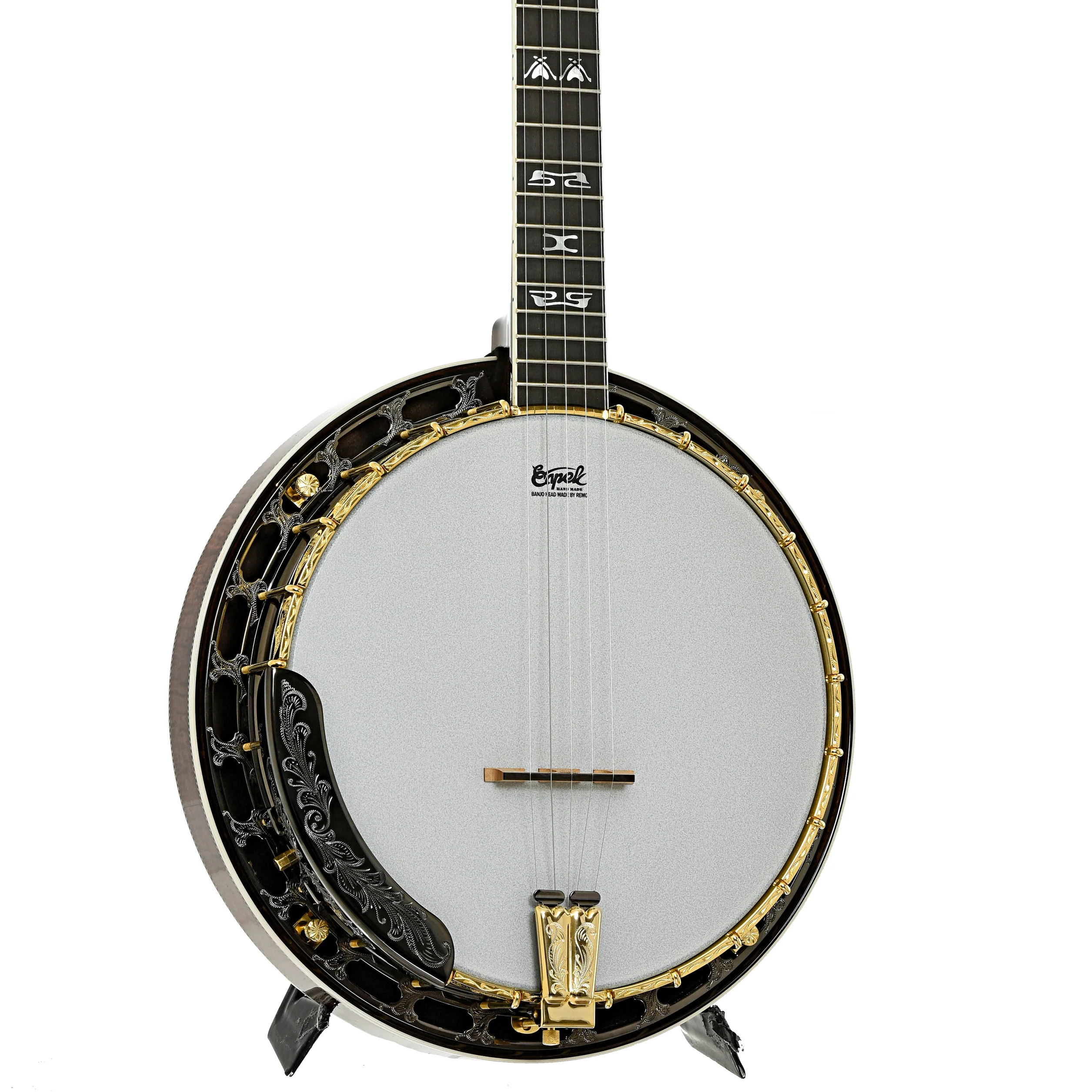 Capek Allegoria Gold Resonator Banjo & Case, Flame Maple - Image 2