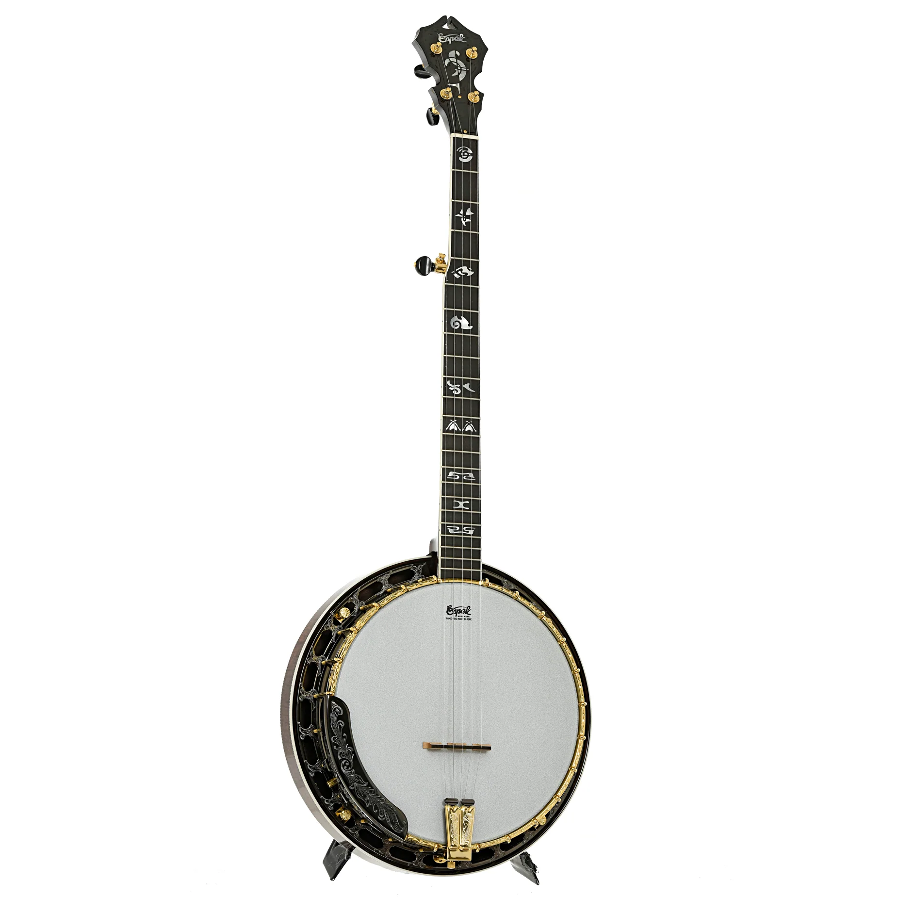 Capek Allegoria Gold Resonator Banjo & Case, Flame Maple - Image 3