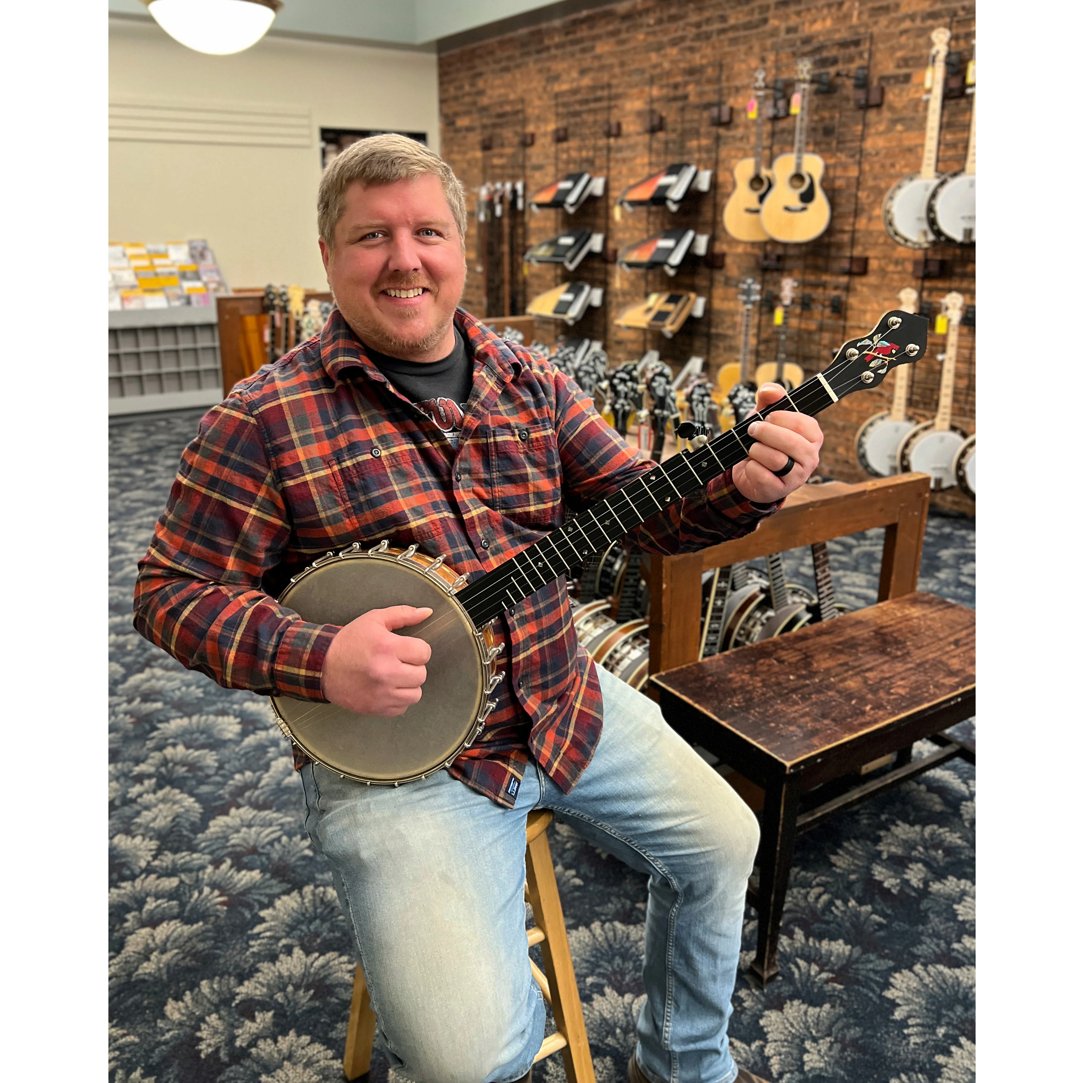 Cedar Mountain JV Custom 5-String Open Back Banjo (2000s) - Image 2