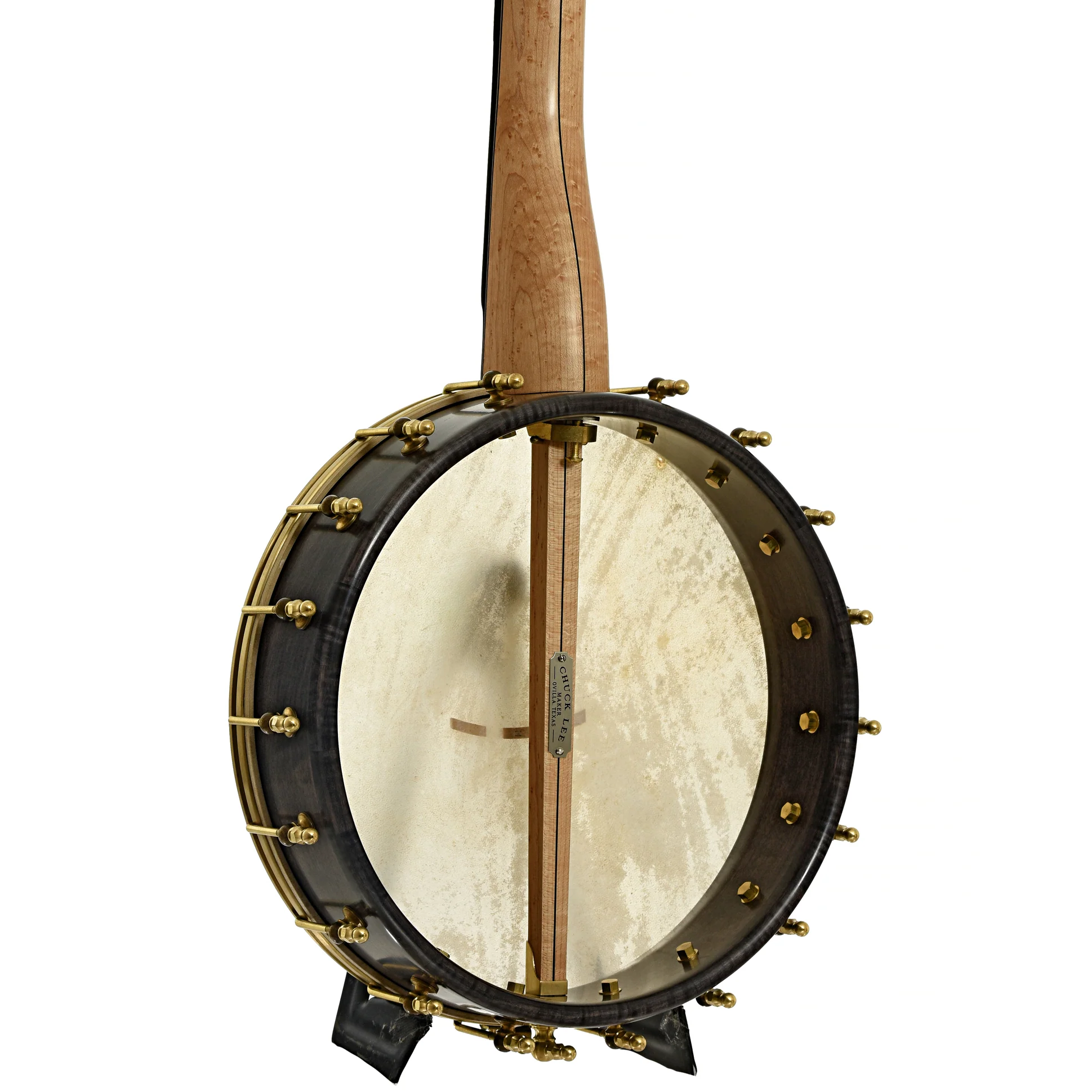 Chuck Lee Deep Hollow 12in Fretless Openback Banjo, #875 - Image 12