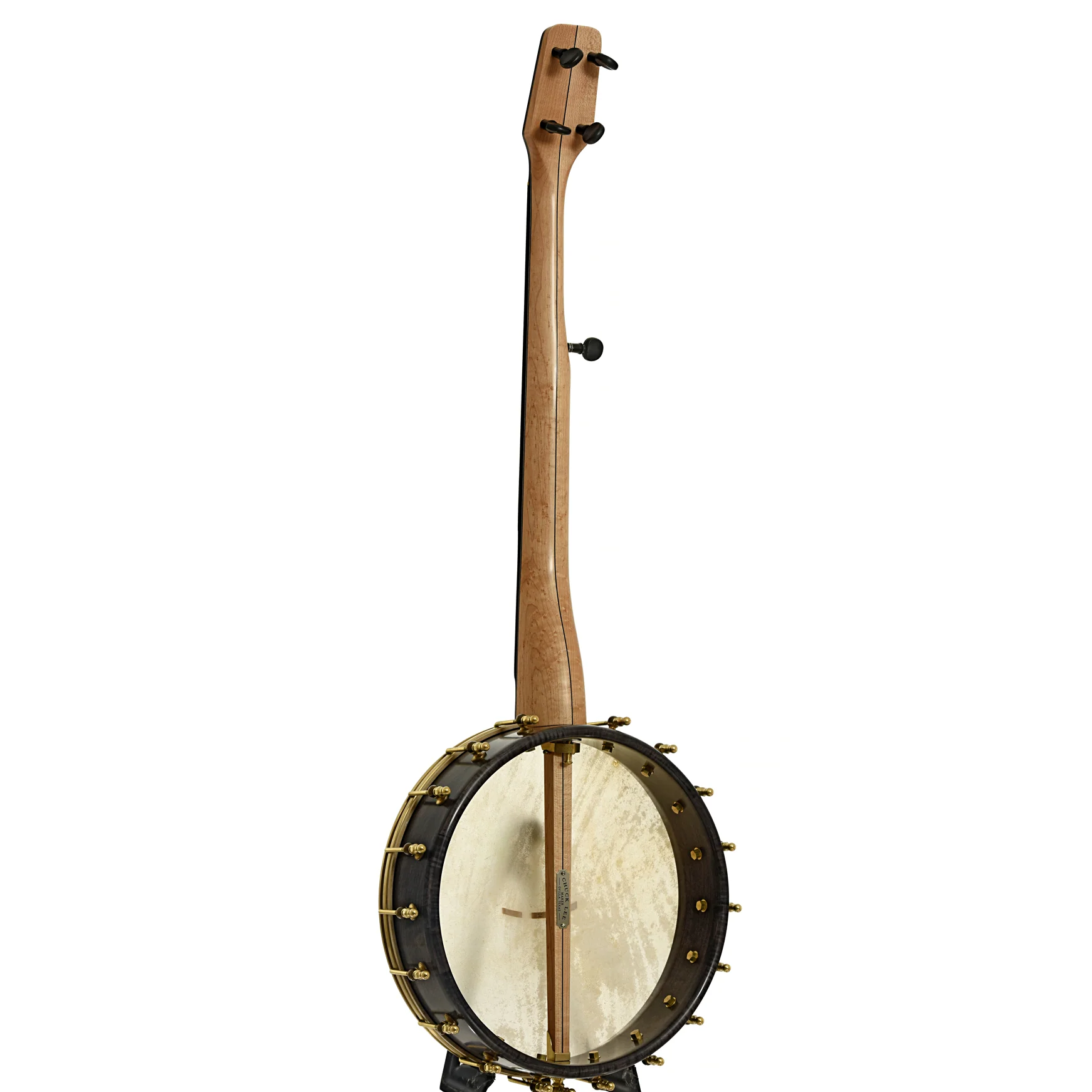 Chuck Lee Deep Hollow 12in Fretless Openback Banjo, #875 - Image 13
