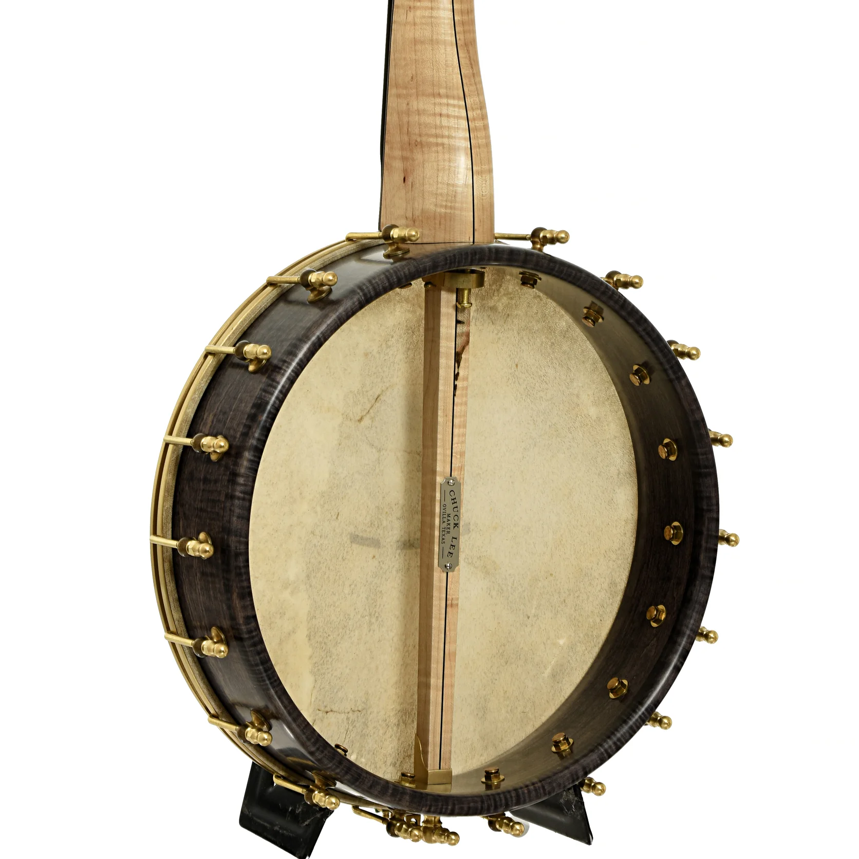 Chuck Lee Hawkins Spring 12in Fretless Openback Banjo, #876 - Image 12