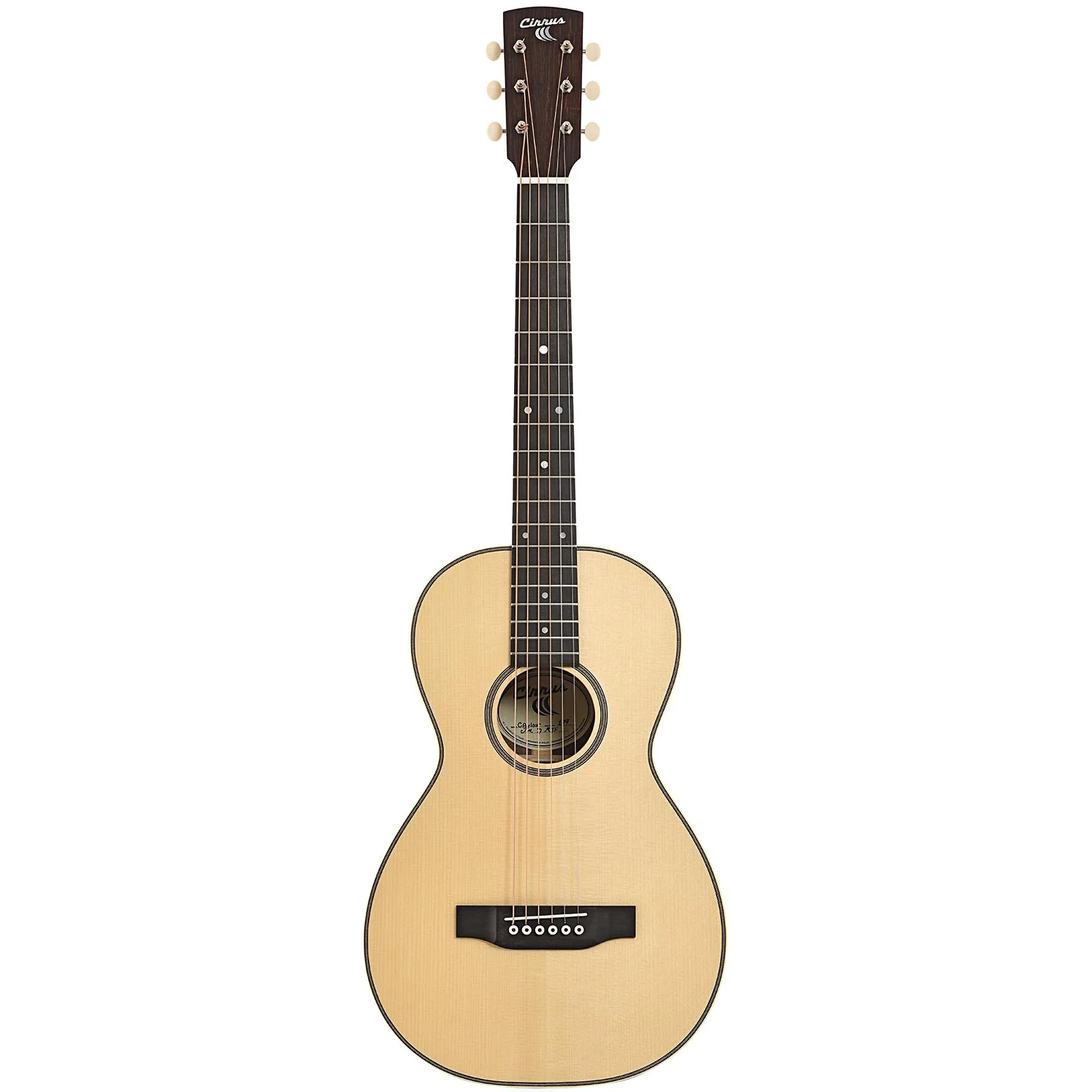 Cirrus Flamed Walnut Parlor Acoustic Guitar & Case - Image 14
