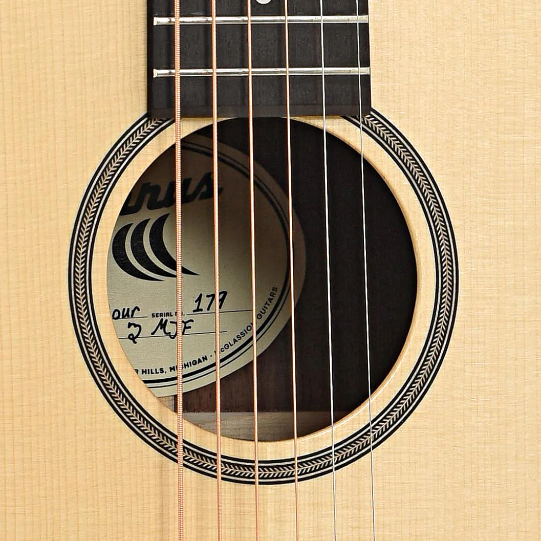 Cirrus Flamed Walnut Parlor Acoustic Guitar & Case - Image 6