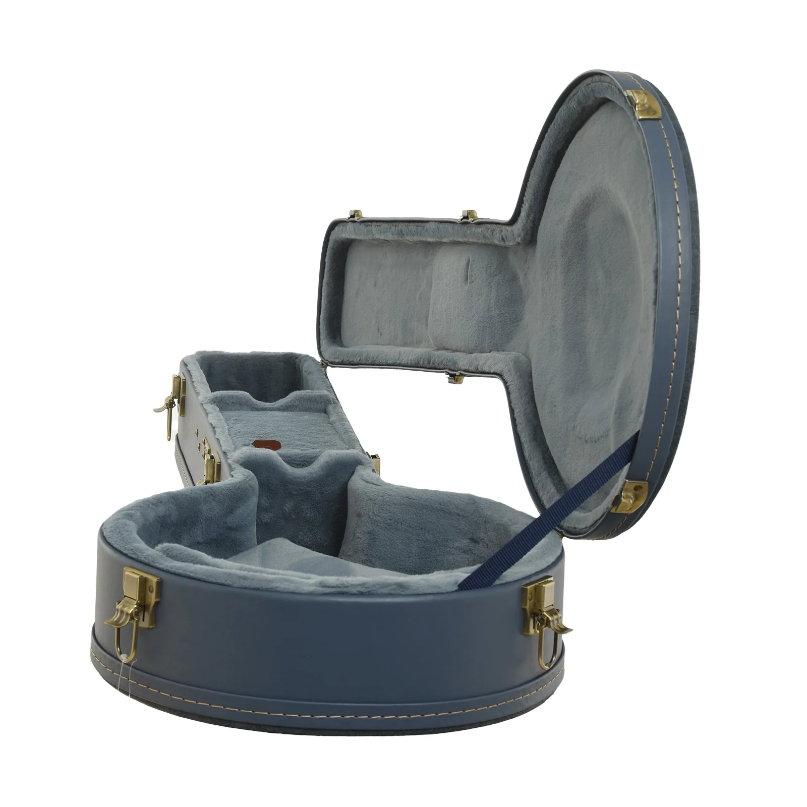 Crossrock Resonator Banjo Case, Smoke Blue Printed Leather - Image 3