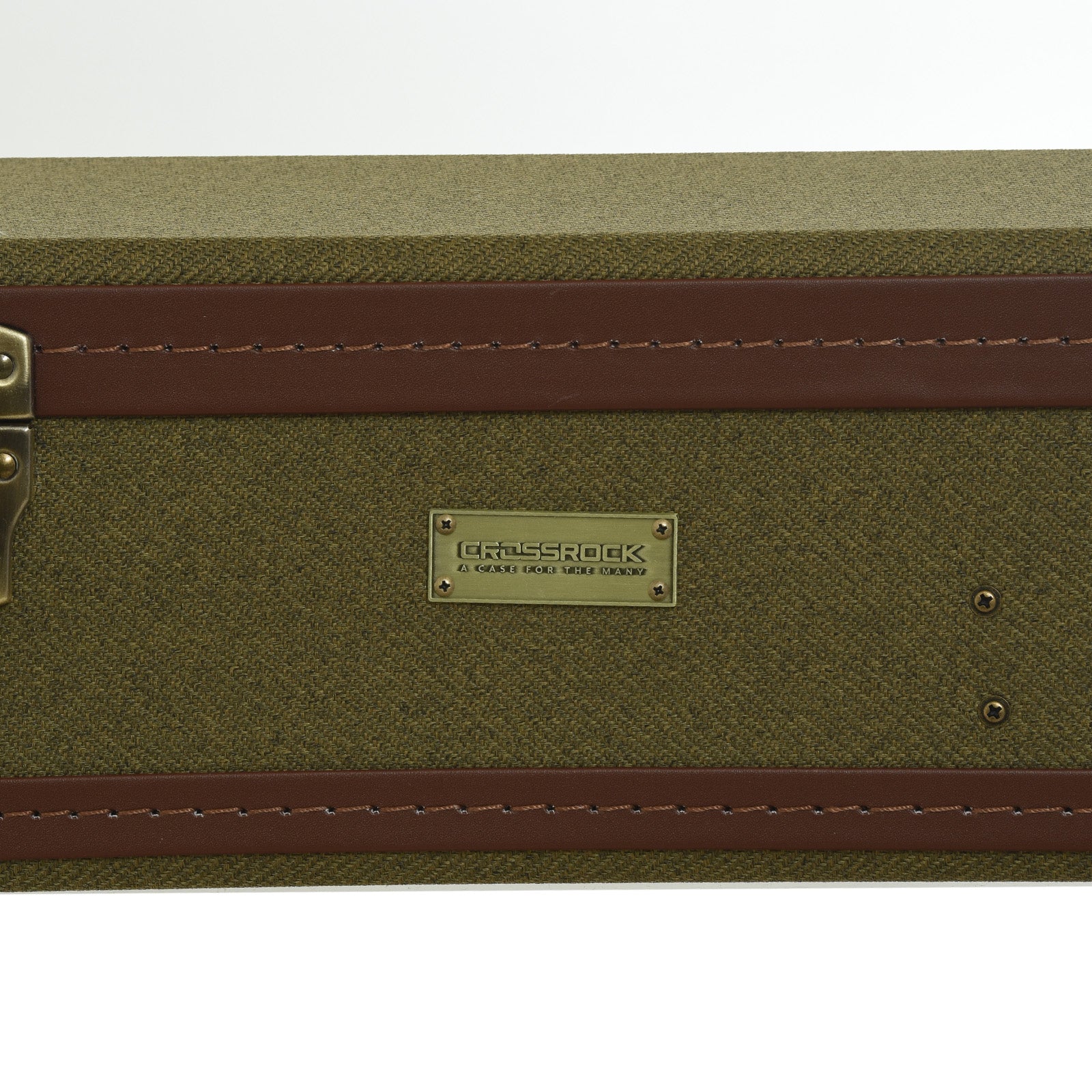 Crossrock Case Company Resonator Banjo Hardshell Case, Olive Green - Image 4