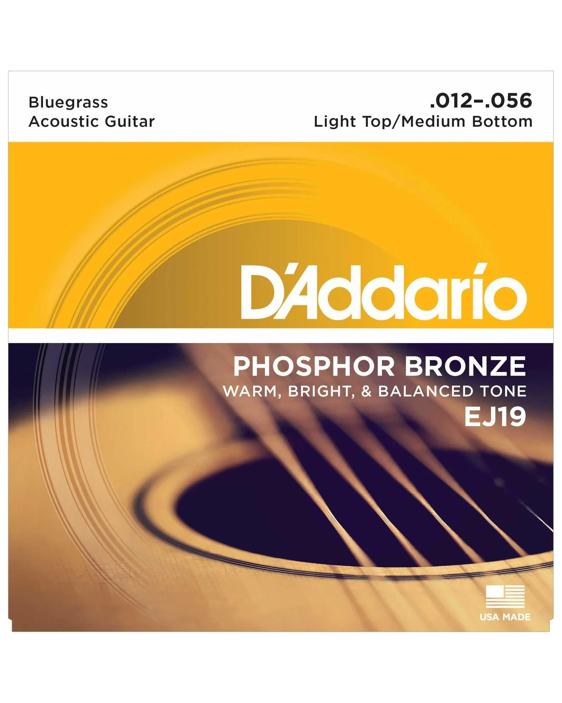 D'Addario EJ19 Phosphor Bronze Acoustic Guitar Strings, Bluegrass - Image 2