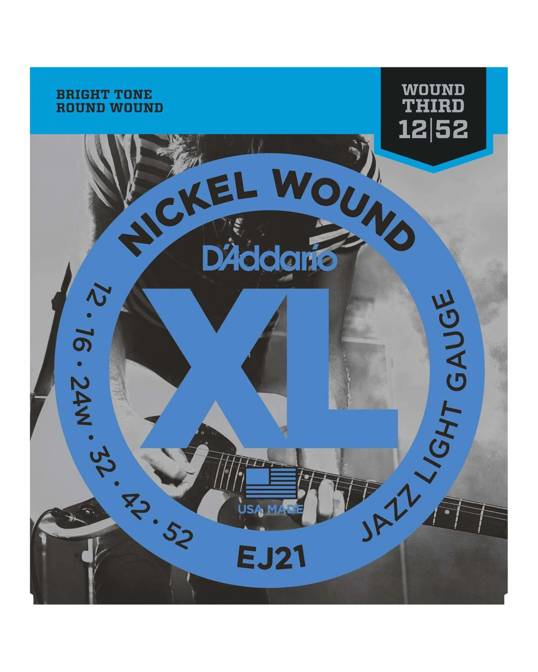 D'Addario EJ21 Nickel Electric Guitar Strings, Jazz Light - Image 2