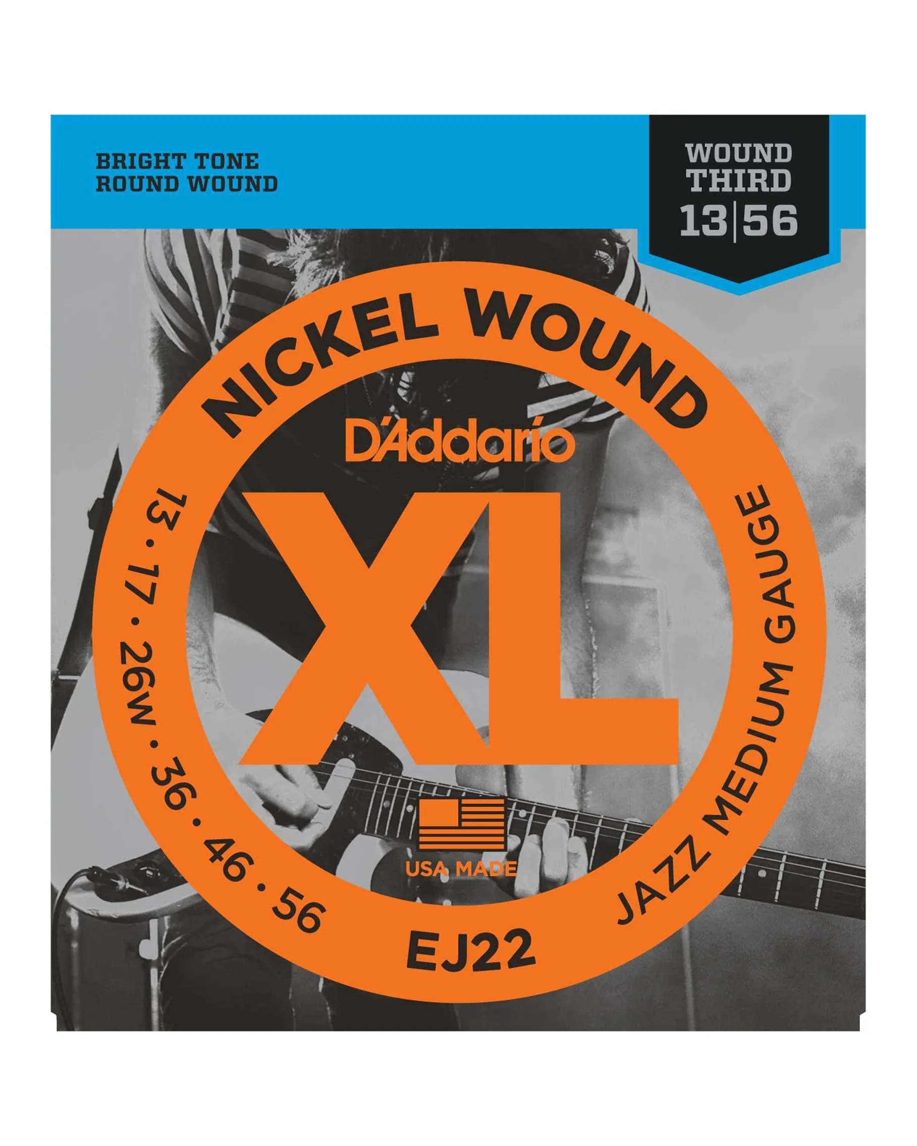D'Addario EJ22 Nickel Electric Guitar Strings, Jazz Medium - Image 2