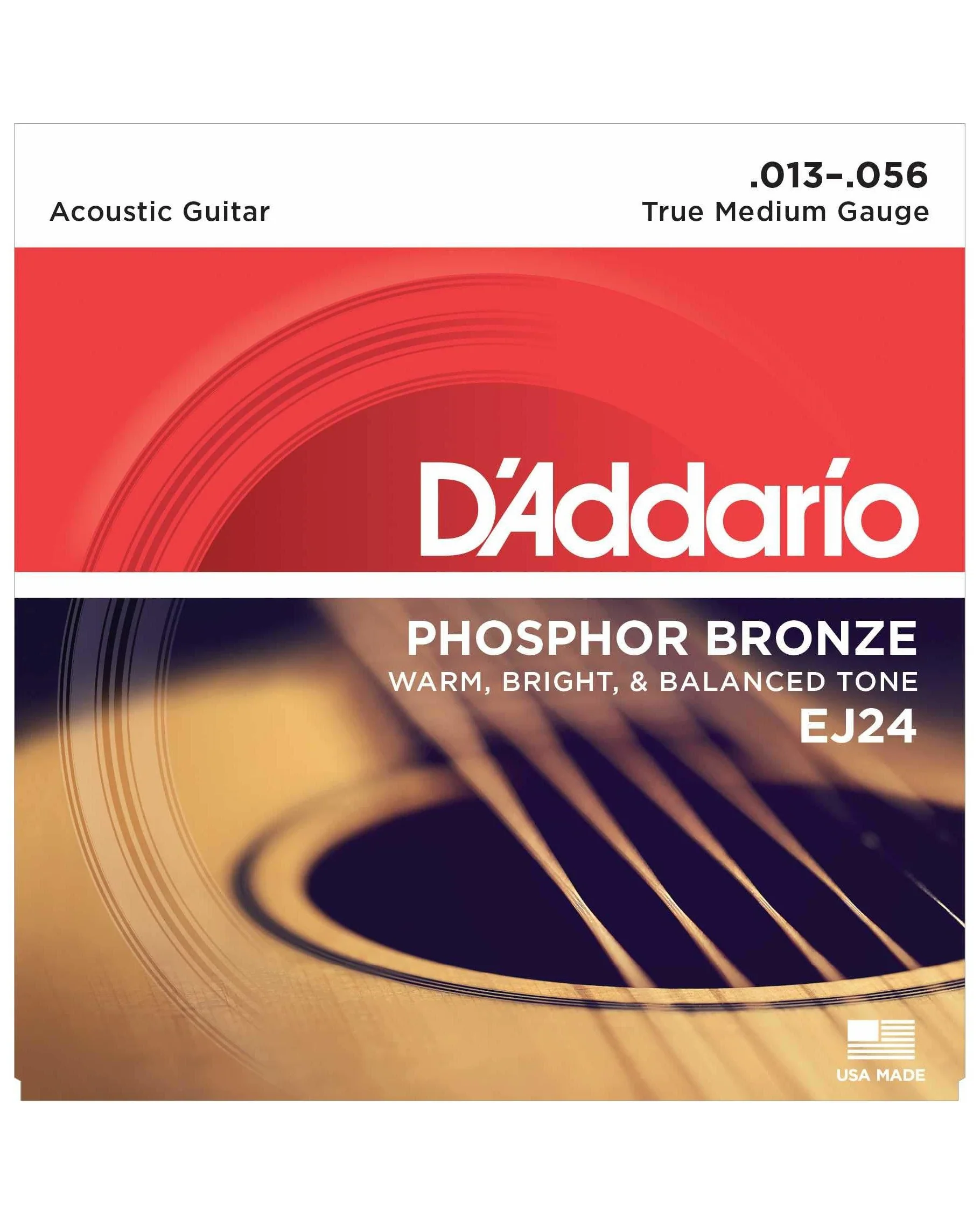 D'Addario EJ24 Phosphor Bronze Acoustic Guitar Strings, True Medium - Image 2