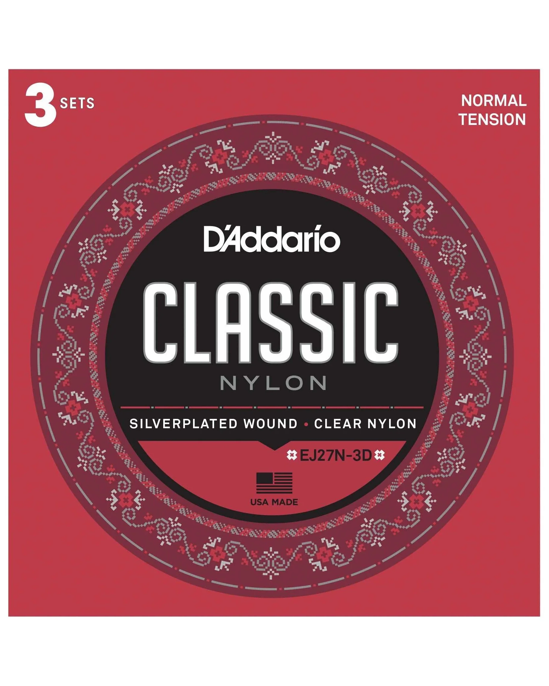 D'Addario EJ27N Classical Acoustic Guitar Strings, Normal Tension (3-Pack) - Image 2