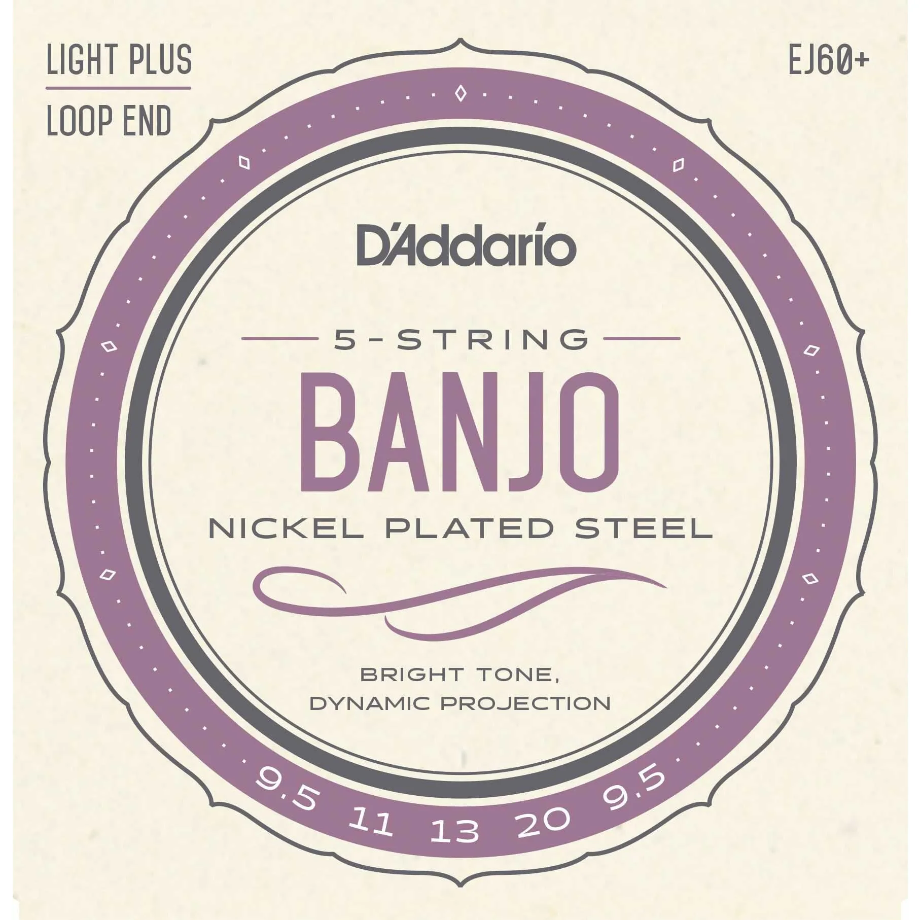 D'Addario EJ60+ Nickel Plated Steel Banjo Strings, Light Plus - Image 2