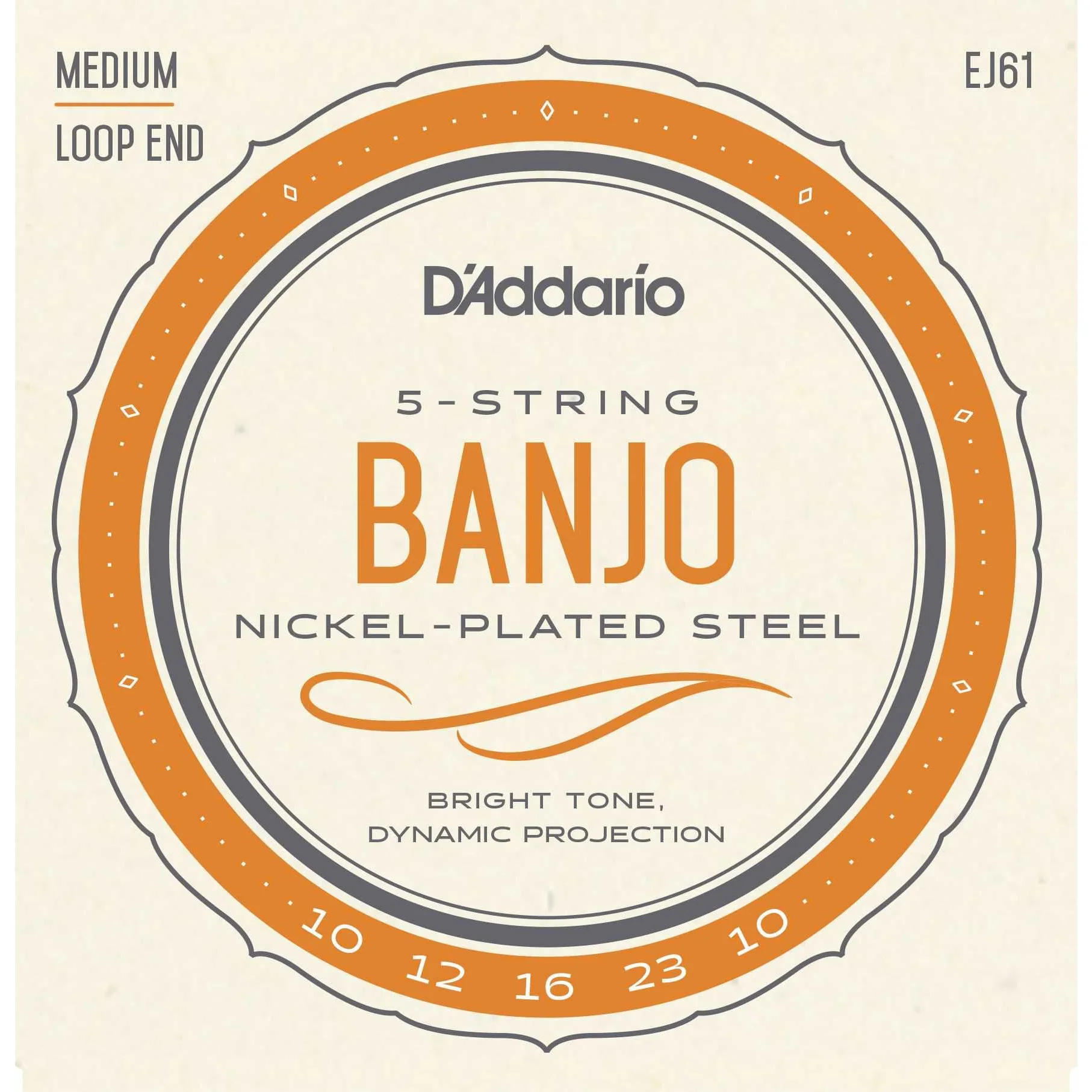 D'Addario EJ61 Nickel Plated Steel Banjo Strings, Medium - Image 2