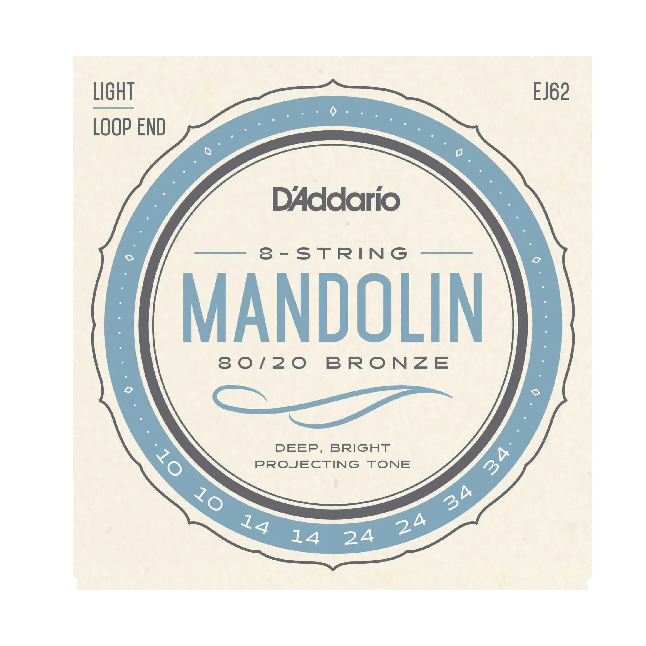 D'Addario EJ62 80/20 Bronze Mandolin Strings, Light - Image 2